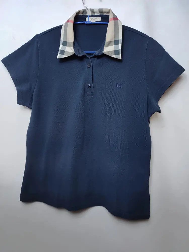 Burberry Burberry Brit Nova Check Navy Polo t-shirt Size XL / US 12-14 / IT 48-50 - 2 Thumbnail