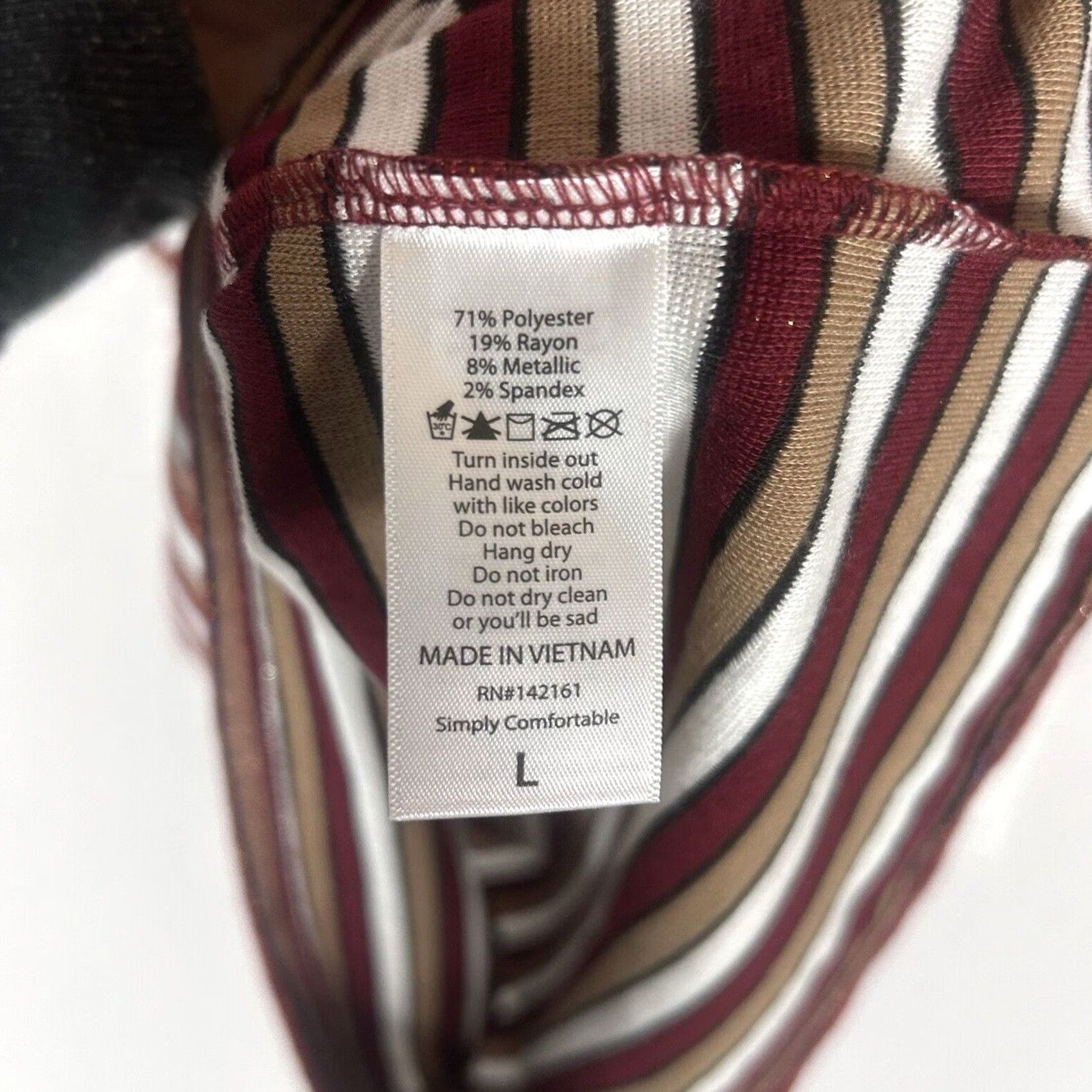 Vintage LuLaRoe Gigi Short Sleeve Shirt Womens L Striped Stretch NWT Rainbow Tunic Top Size L / US 10 / IT 46 - 6 Thumbnail