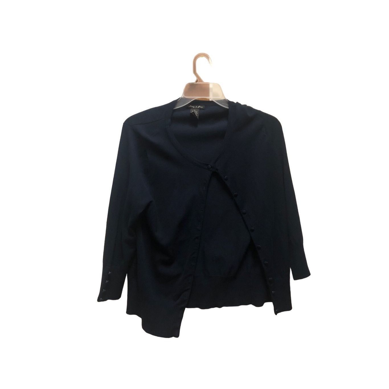 Other Audrey & Grace Women’s Navy Blue Button Up Cardigan Sweater Size XL / US 12-14 / IT 48-50 - 1 Thumbnail