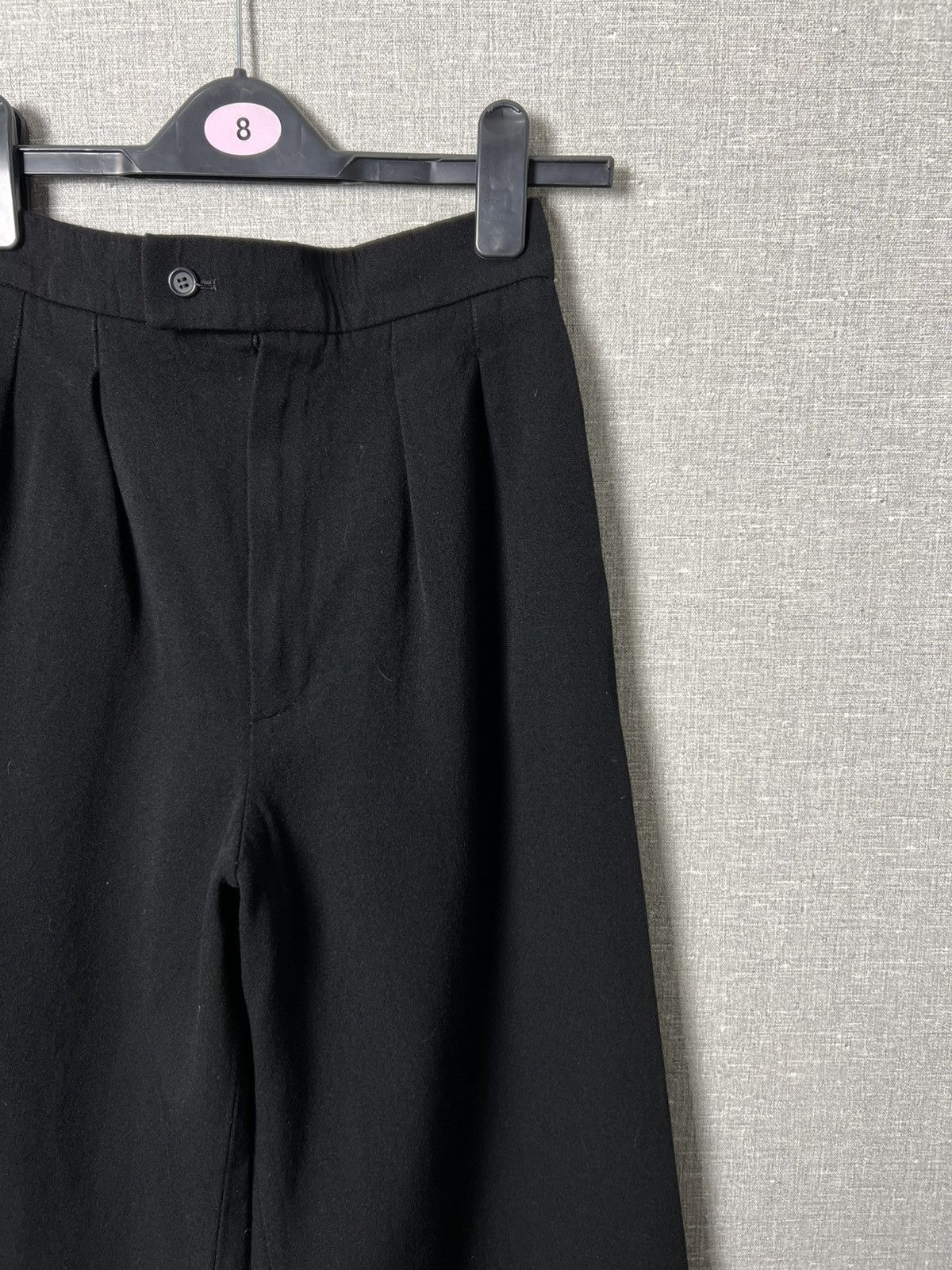 Saint Laurent Paris 70s Saint Laurent High Waist Wide Leg Wool Palazzo Trousers Size 25" / US 0 / IT 36 - 4 Thumbnail