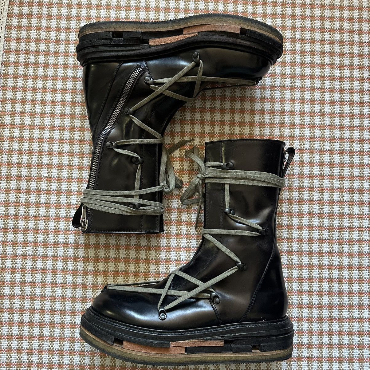 Rick Owens × Rick Owens Drkshdw Rick Owens F/W 2017 Glitter Hexagram Creeper Boots Lego Sole Size US 10 / EU 43 - 4 Thumbnail