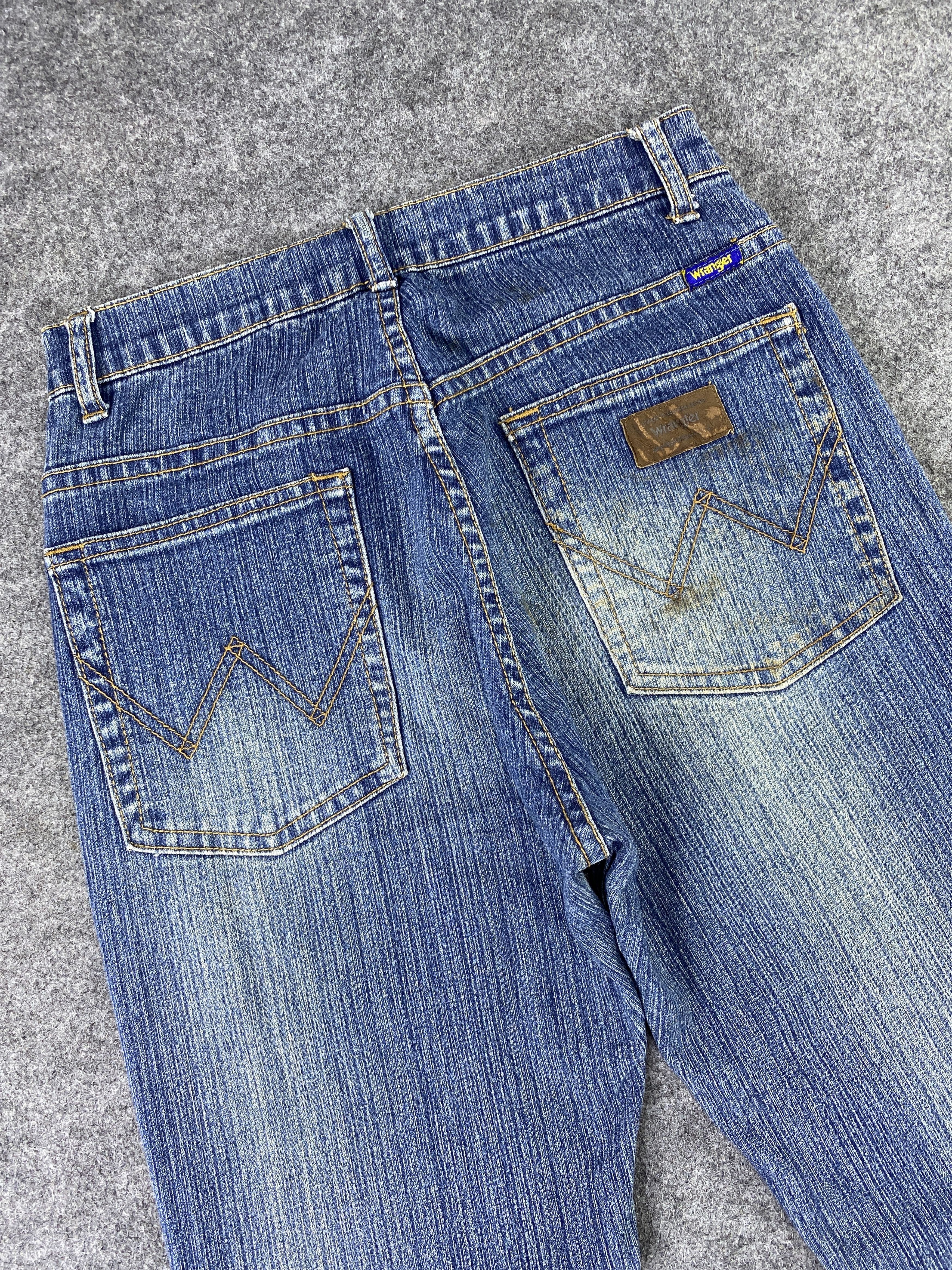 Wrangler Vintage Wrangler Blue Wash Bootcut Jeans - J1070 Size 25" / US 0 / IT 36 - 6 Thumbnail