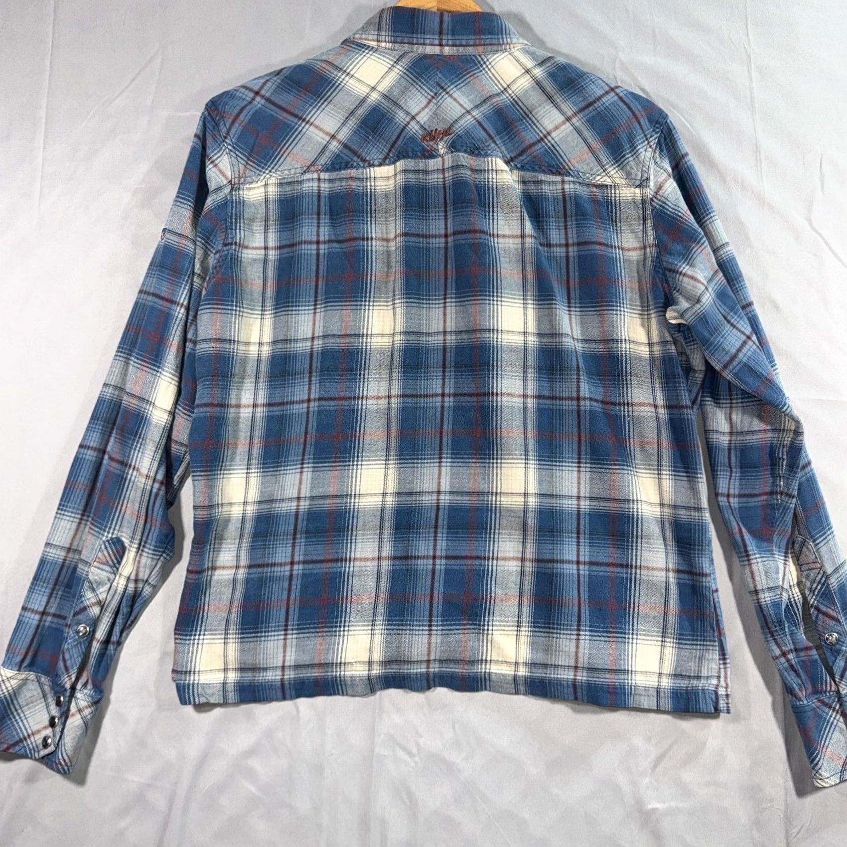 Vintage Kuhl Shirt Mens M Blue Plaid Flannel Snap Front Long Sleeve Casual Size US M / EU 48-50 / 2 - 2 Thumbnail
