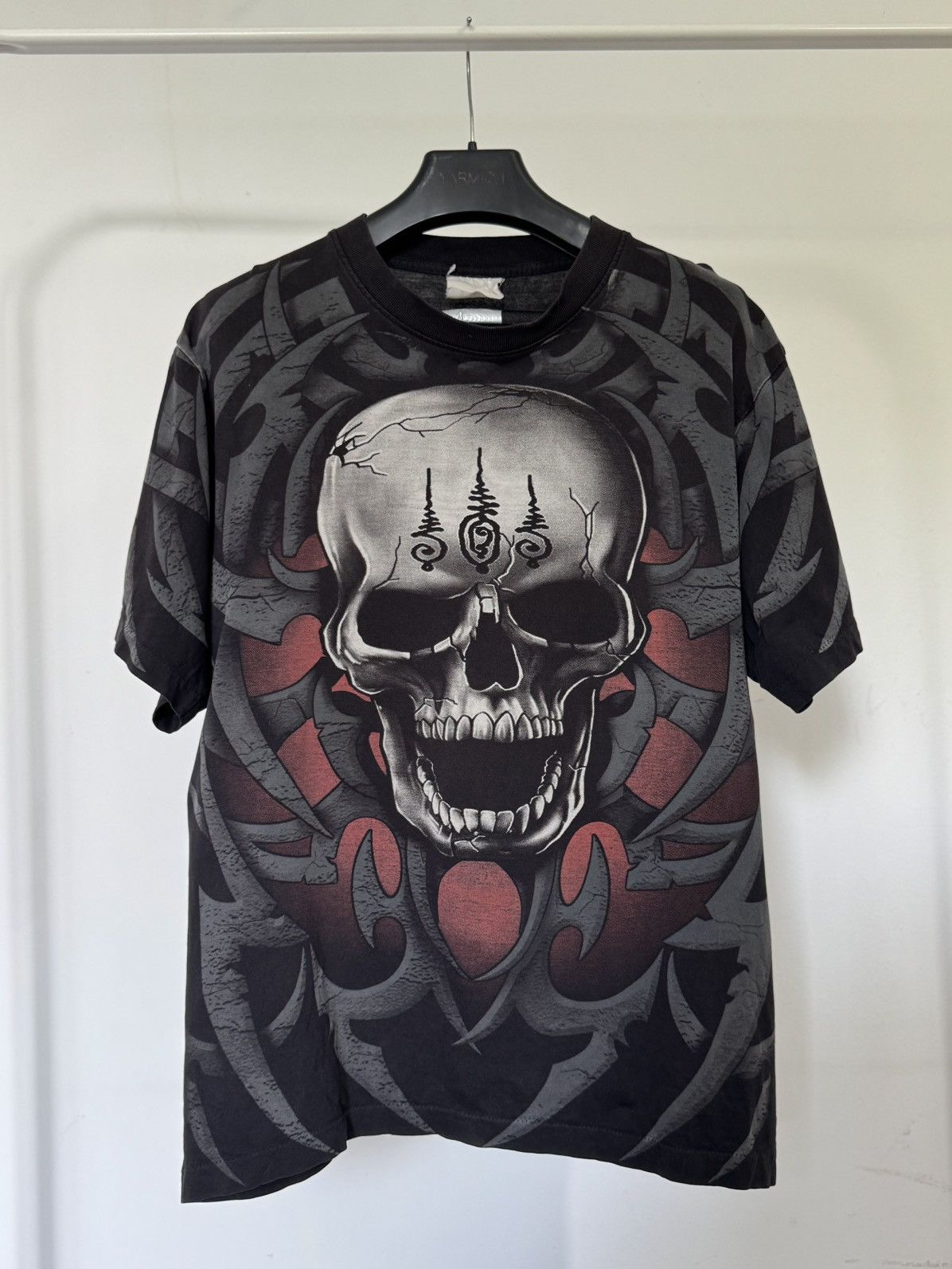 Band Tees Vintage Tribal Skull Skeleton Overprinted T Shirt Size US L / EU 52-54 / 3 - 1 Thumbnail