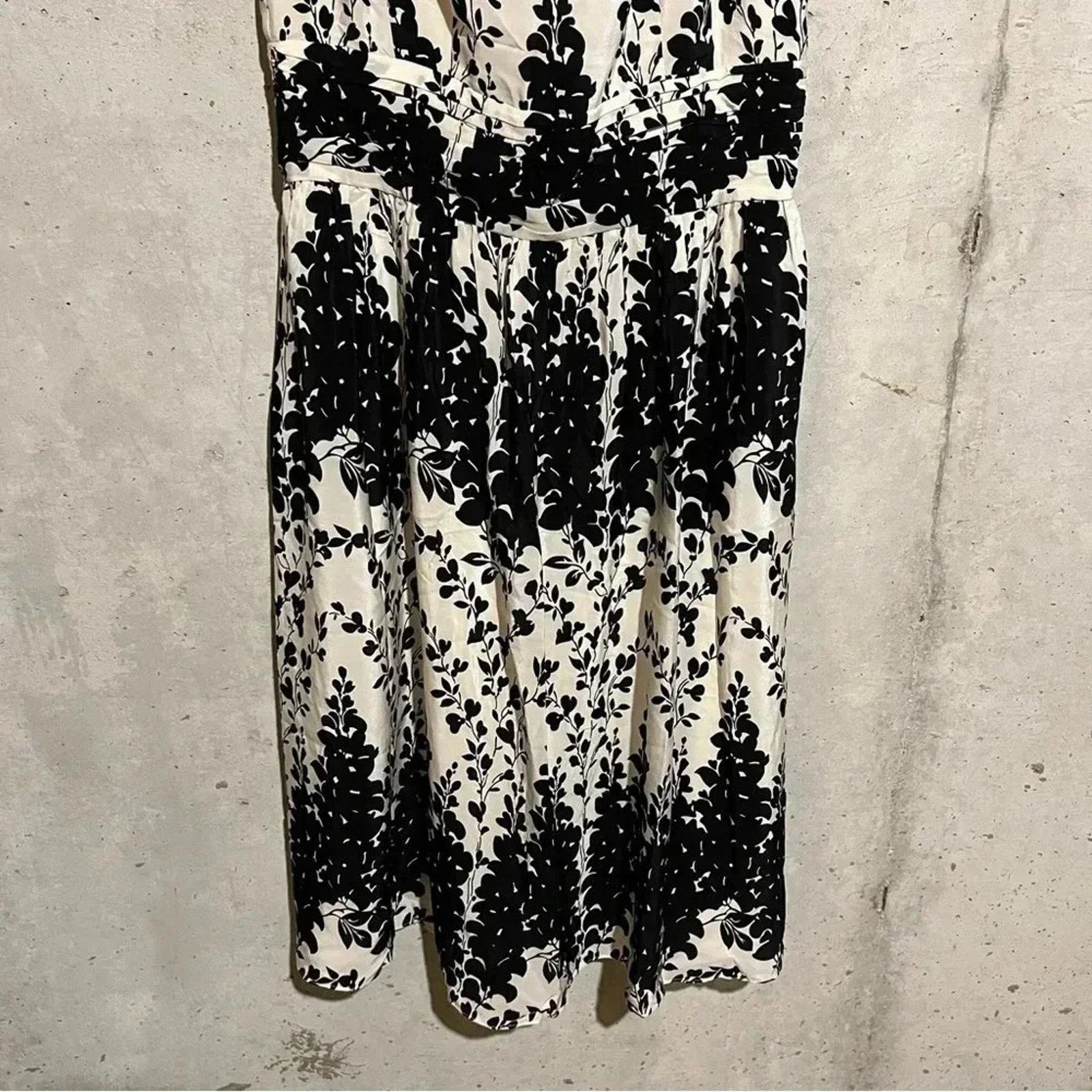 Ann Taylor Ann Taylor Silk Dress Black & Cream NWT Size 8 Lined Size M / US 6-8 / IT 42-44 - 2 Thumbnail