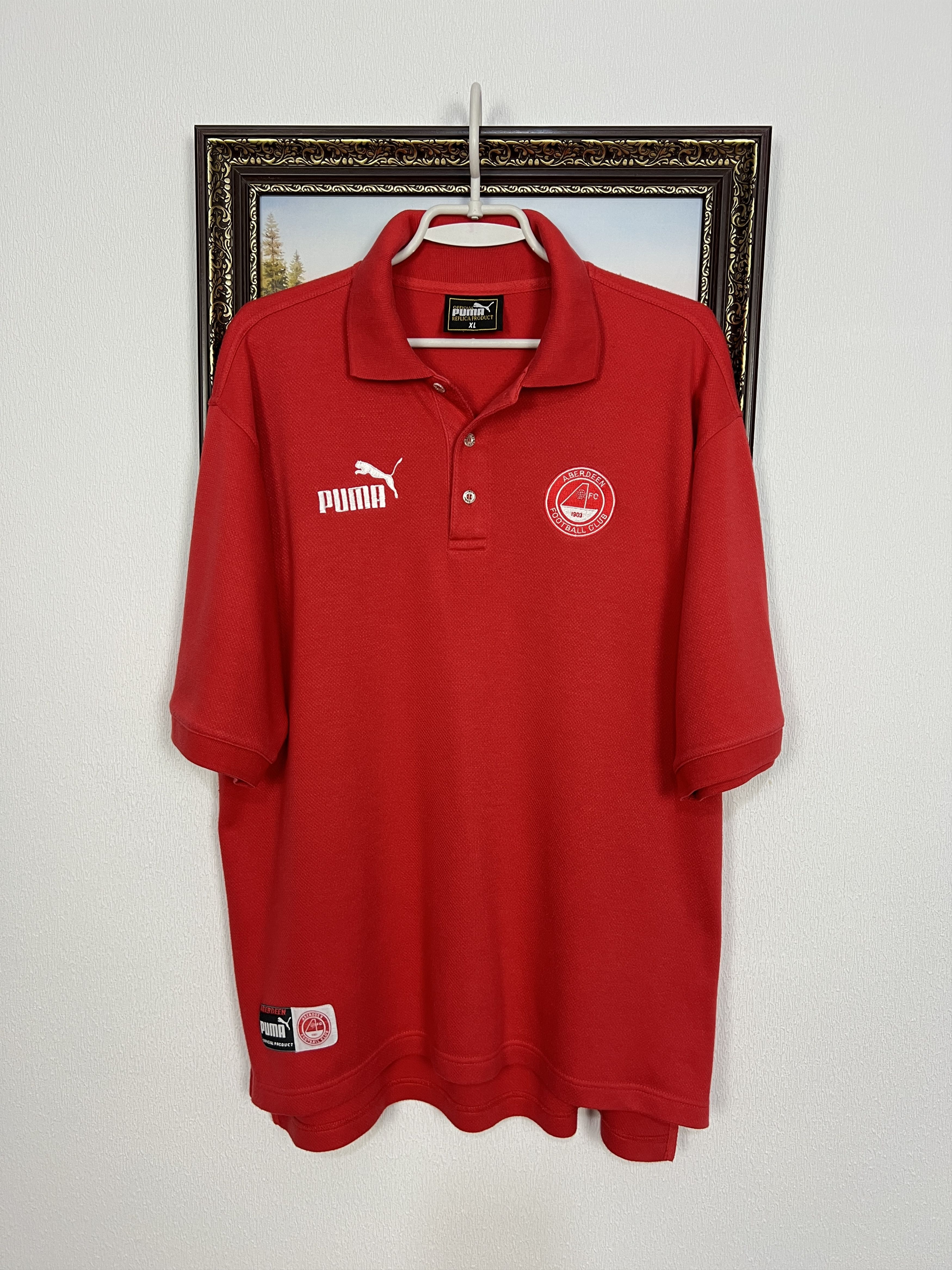Puma Vintage Aberdeen Football Train Polo Shirt Soccer Jersey Size US XL / EU 56 / 4 - 1 Thumbnail