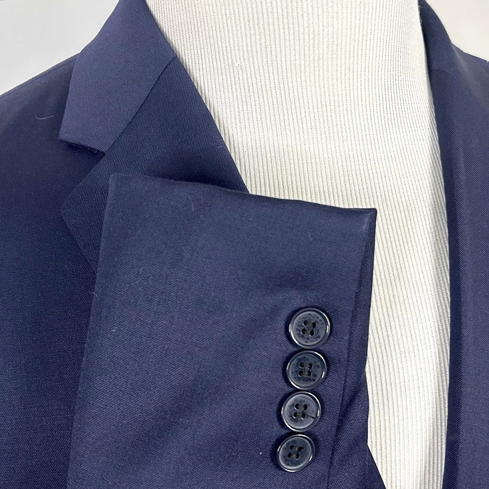 Doublet Linea Uomo Sport Coat 48R Navy Blue Performance Wool Two Button Double Vented Size US XS / EU 42 / 0 - 5 Thumbnail