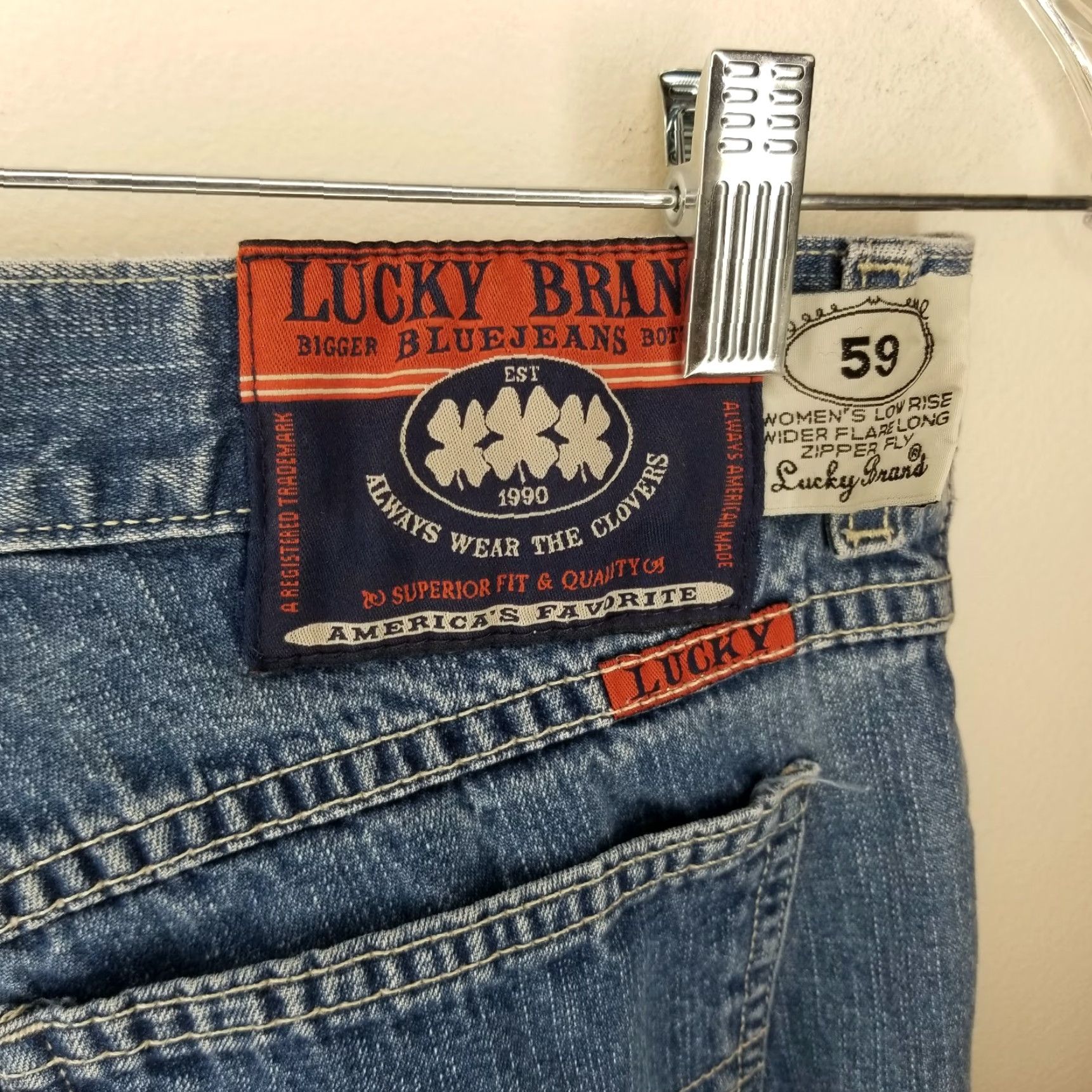 Lucky Brand LUCKY BRAND Jeans Bootcut Blue WOMEN Size 8 Low Rise Regular Inseam 32.5in Made in USA Womens Blue Jeans Size 30" / US 8 / IT 44 - 7 Thumbnail