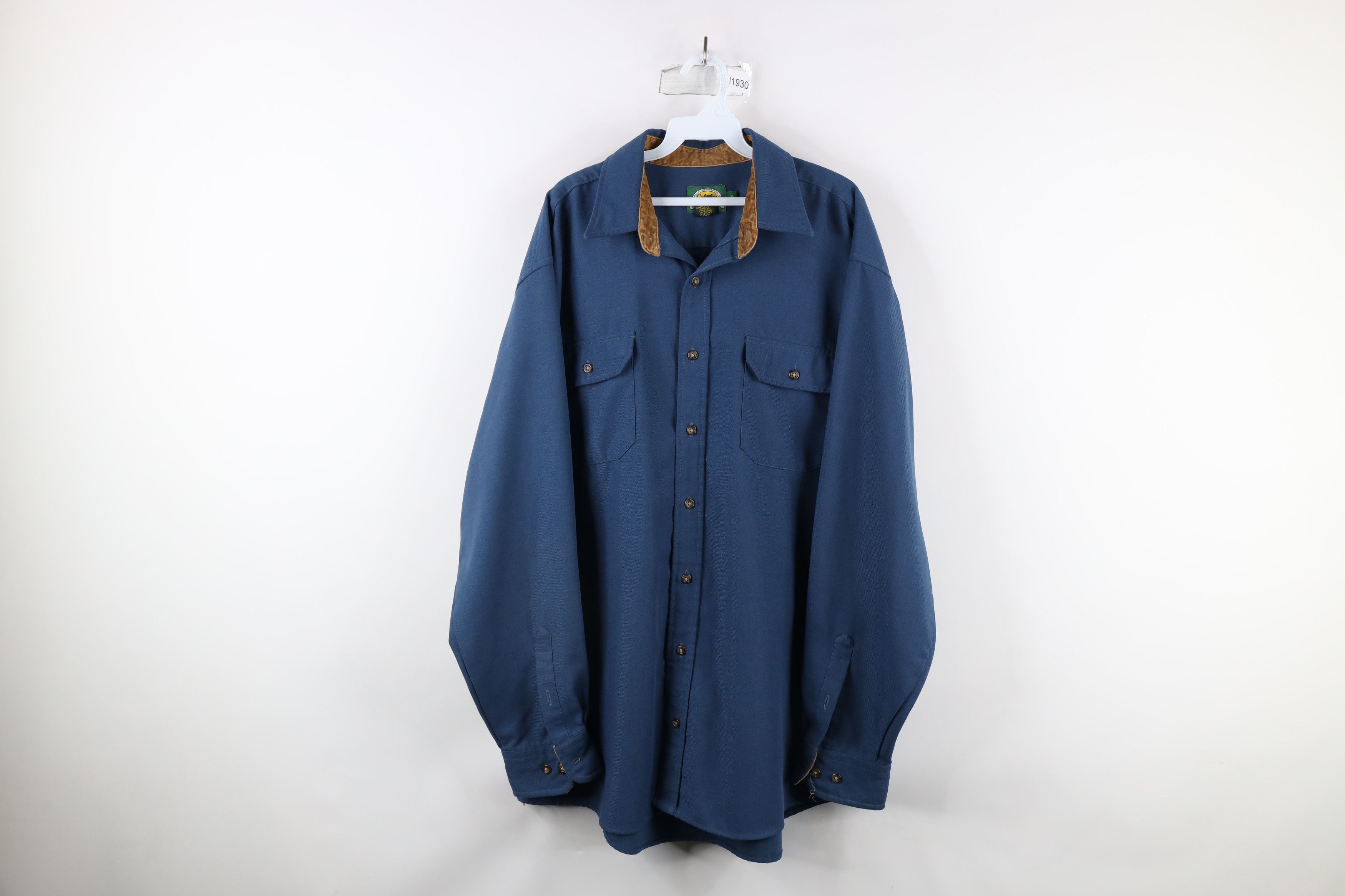 Cabelas × Vintage Vintage 90s Cabelas Double Pocket Collared Button Shirt Size US XL / EU 56 / 4 - 1 Thumbnail