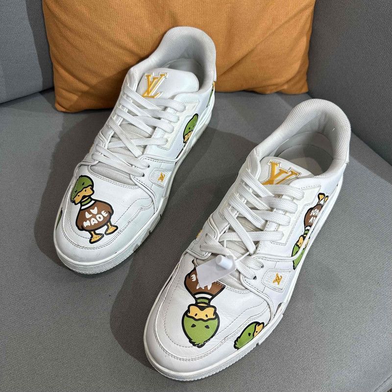 Louis Vuitton Nigo x Louis Vuitton White Trainer Sneakers -2508 Size US 8 / EU 41 - 1 Thumbnail