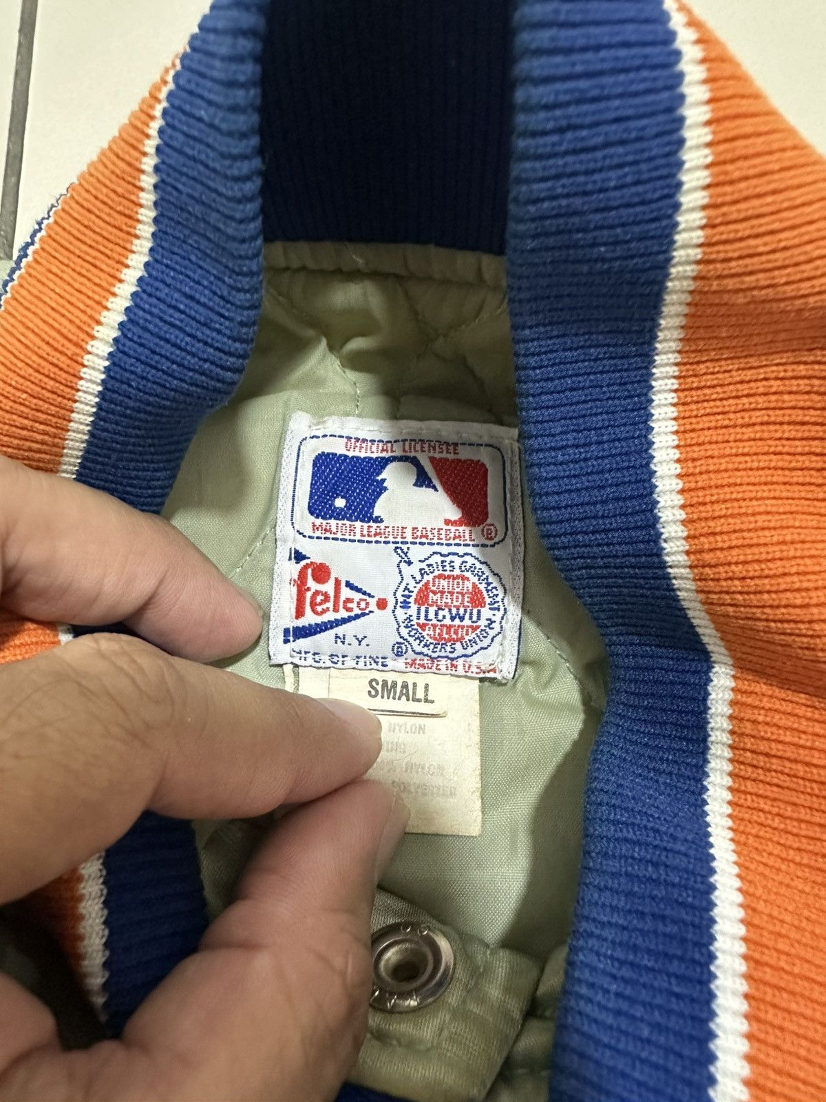 NFL Vintage 90’s MLB New York Mets Bomber varsity Jacket Design Size US S / EU 44-46 / 1 - 3 Thumbnail