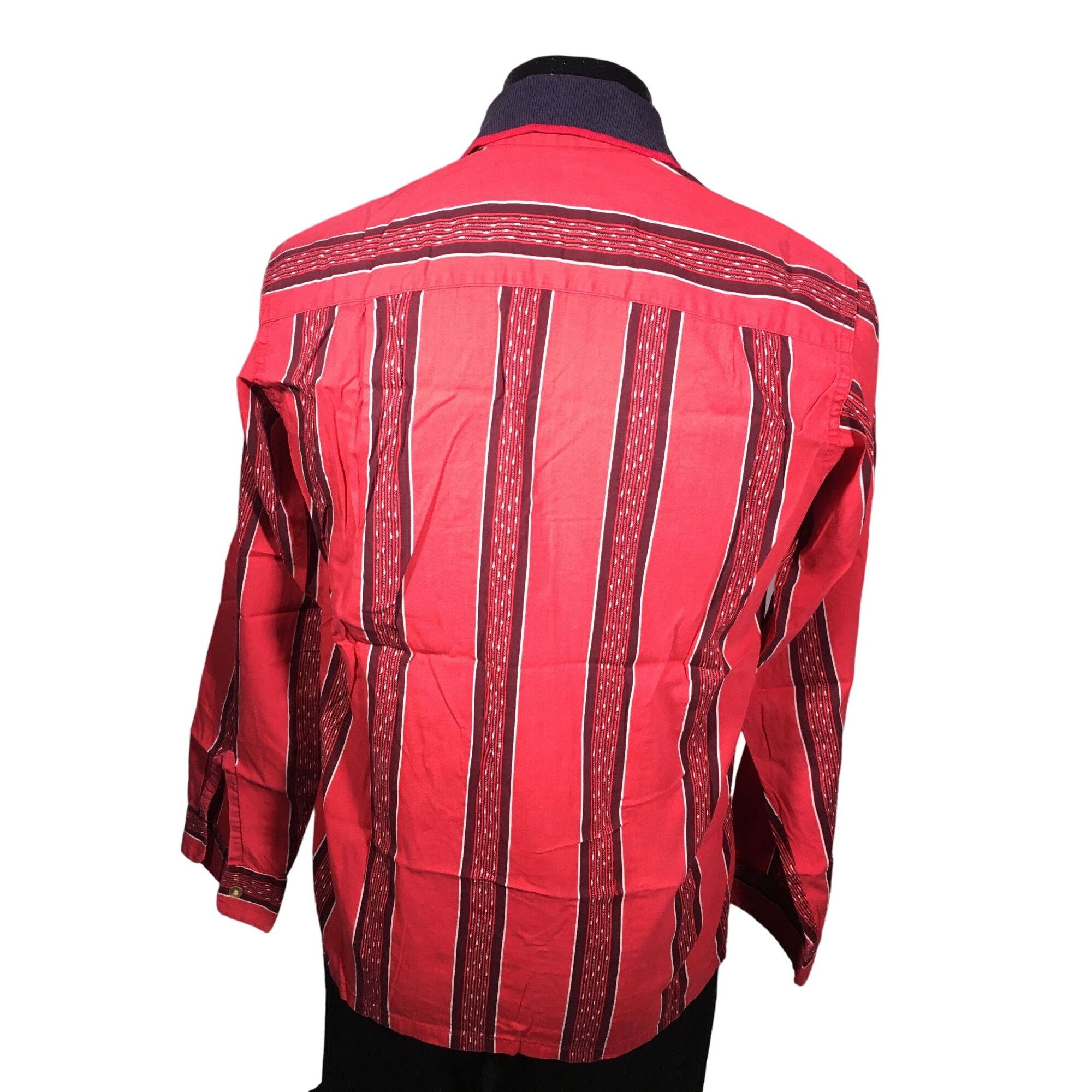 Other Vtg Amberley Red PANEL Rockabilly ATOMIC Stripe Shirt Size US S / EU 44-46 / 1 - 3 Thumbnail