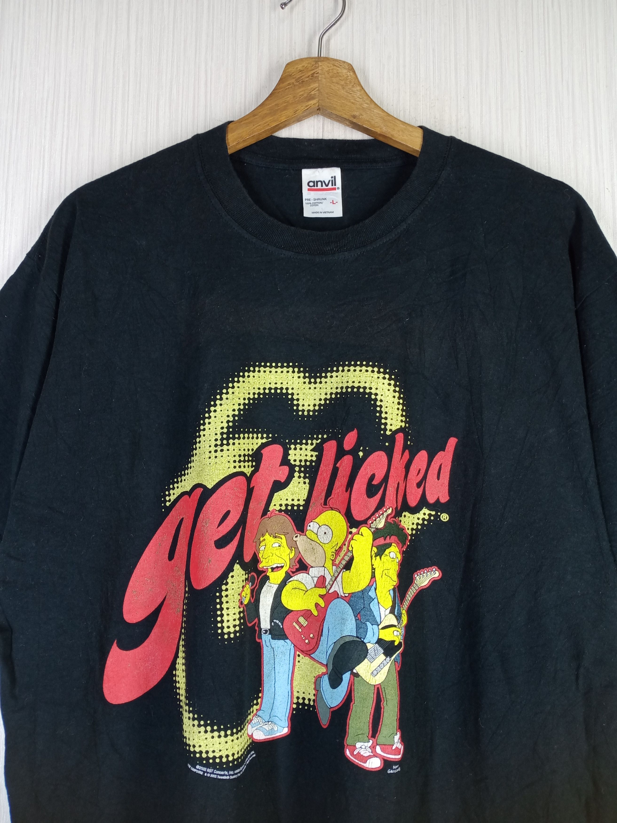 The Rolling Stones × The Simpsons × Vintage Vintage 2002 The Simpsons X Rolling Stones "Get Licked" Tee Size US L / EU 52-54 / 3 - 2 Thumbnail