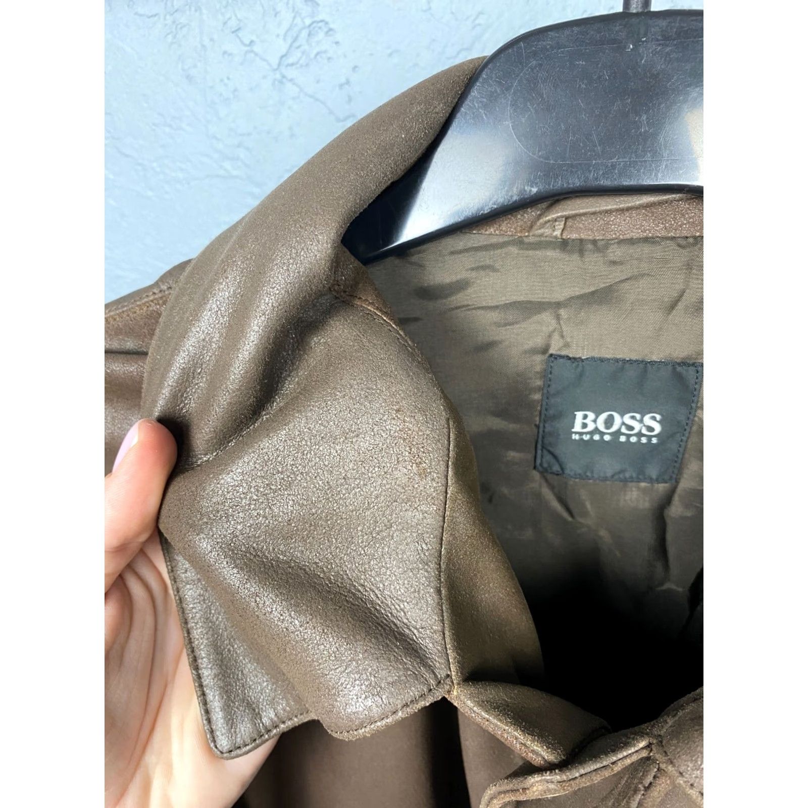 Hugo Boss HUGO BOSS Jacket Mens Leather Vintage Size L Brown 52 Size US L / EU 52-54 / 3 - 4 Thumbnail