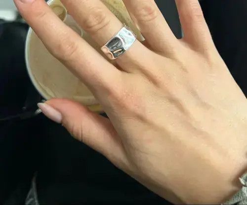 Italian Designers x Jewelry Korean Simple Lover Ring in Silver, Men's