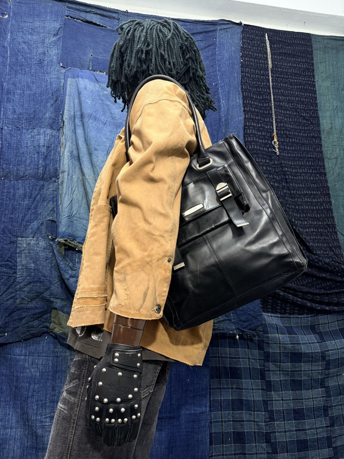 Jean Paul Gaultier Full Leather JPG Tote Bag prada julius dior homme lgb 1🟩4 Size ONE SIZE - 2 Thumbnail