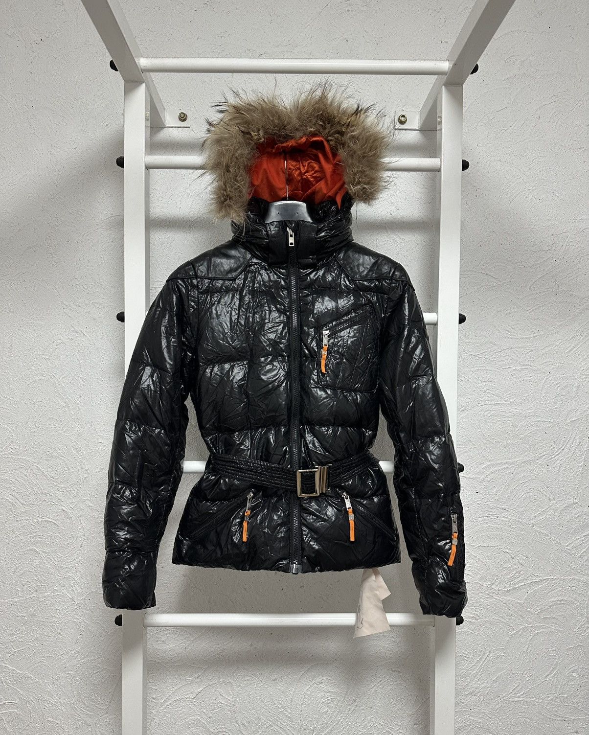 Jean Charles De Castelbajac JC de CASTELBAJAC Women’s Down Jacket, Black Glossy, Size L Size L / US 10 / IT 46 - 1 Thumbnail