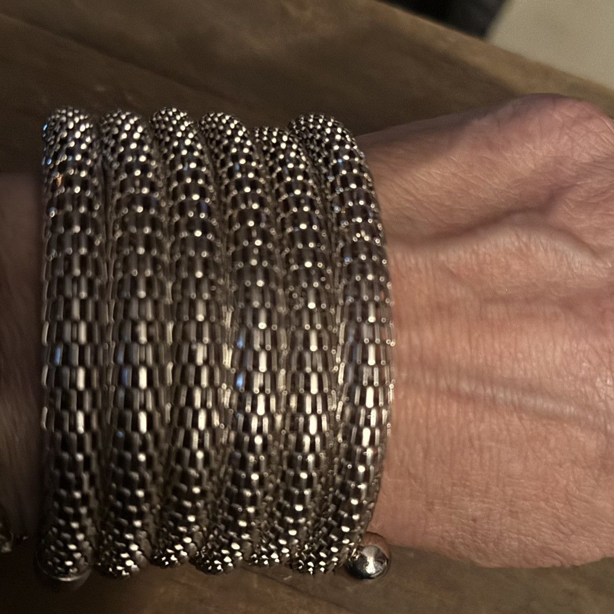 Other Silver tone coiled mesh bracelet Size ONE SIZE - 2 Thumbnail