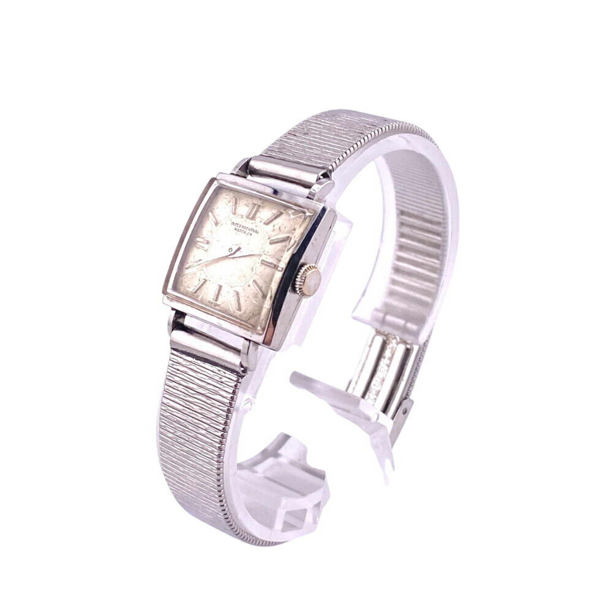 Iwc Schaffhausen Iwc Square International Watch Company Analog Digital Silver Ladies, Women's