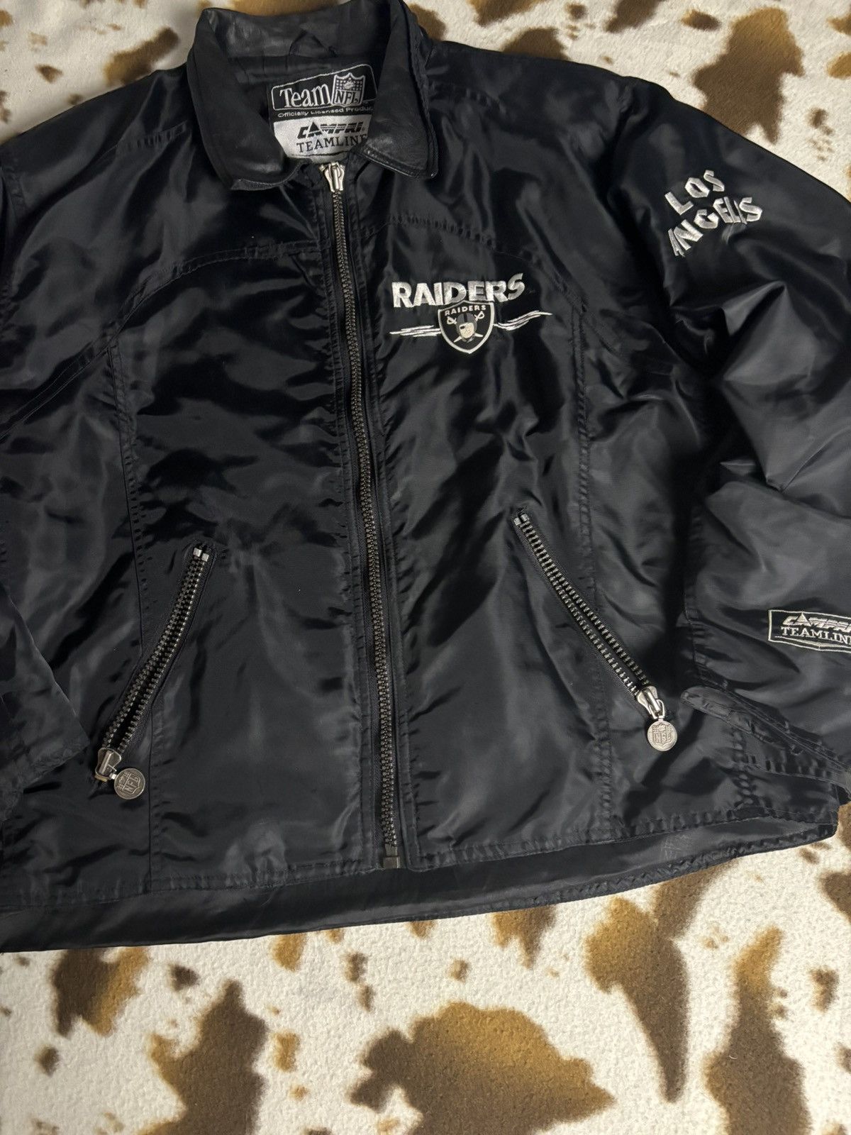 NFL × Vintage Vintage Bomber jacket NFL los Angeles Raiders Logo Campri Size US XL / EU 56 / 4 - 5 Thumbnail