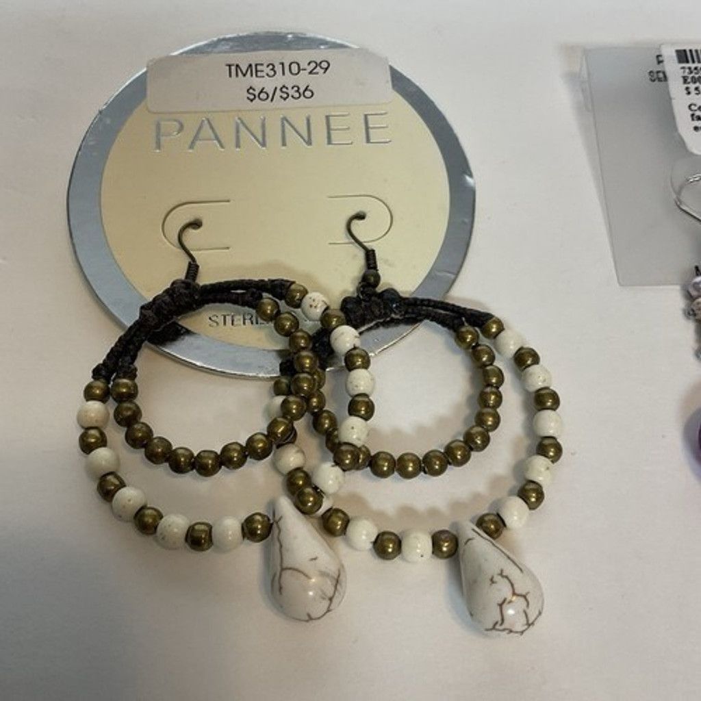 Other NWT Pannee Lot of 2 Boho Loop/Hoop Earrings&Dang Purple Drop Size ONE SIZE - 8 Thumbnail