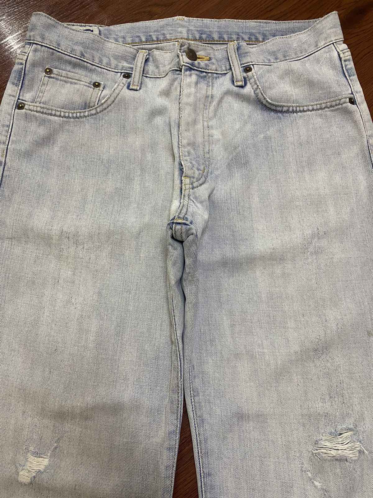 Other Vintage Edwin403 Faded Wash Distressed Loose Jeans Size US 32 / EU 48 - 3 Thumbnail