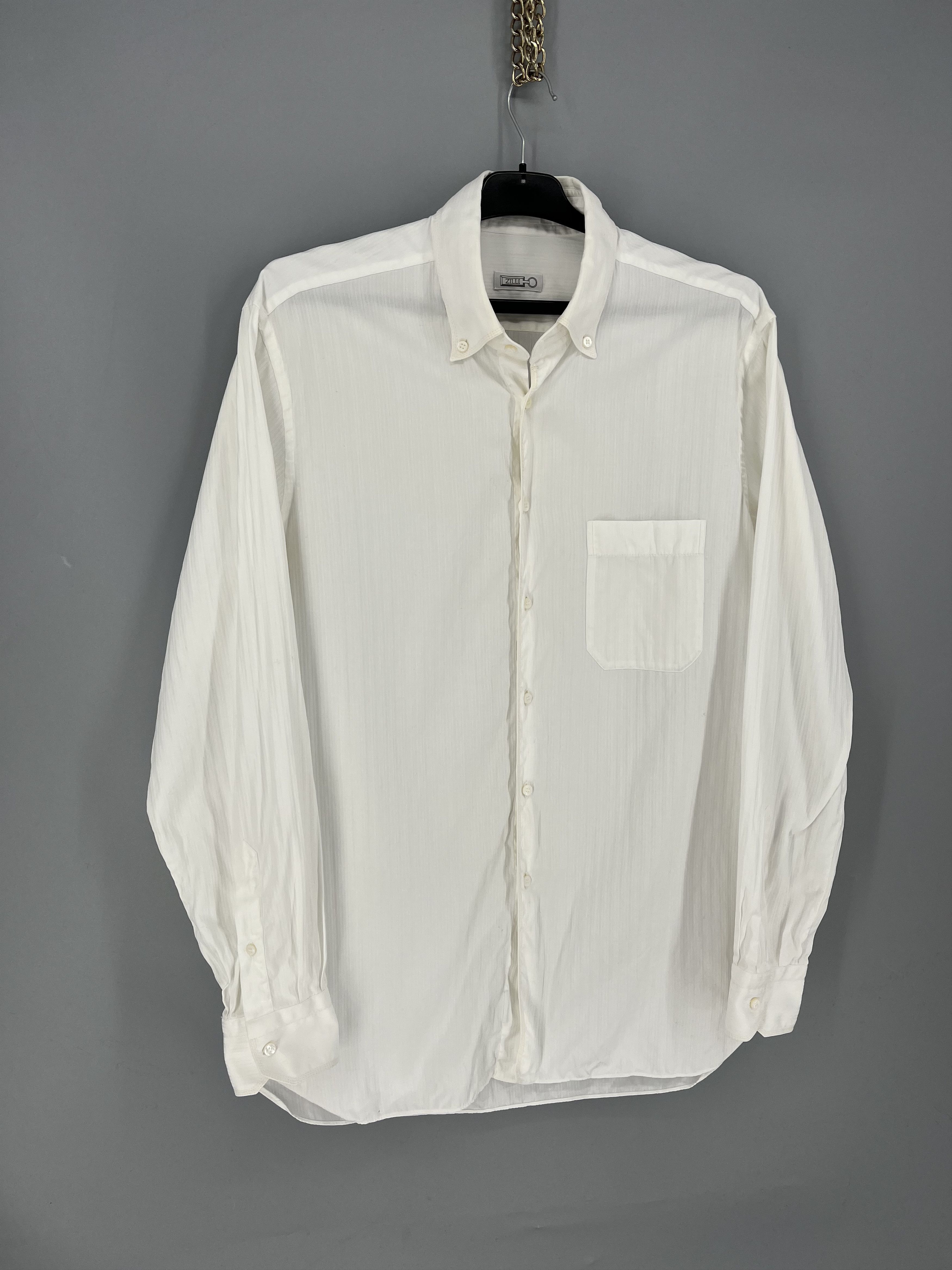 Zilli Zilli White Formal Shirt Long Sleeve Luxury Size US S / EU 44-46 / 1 - 2 Thumbnail