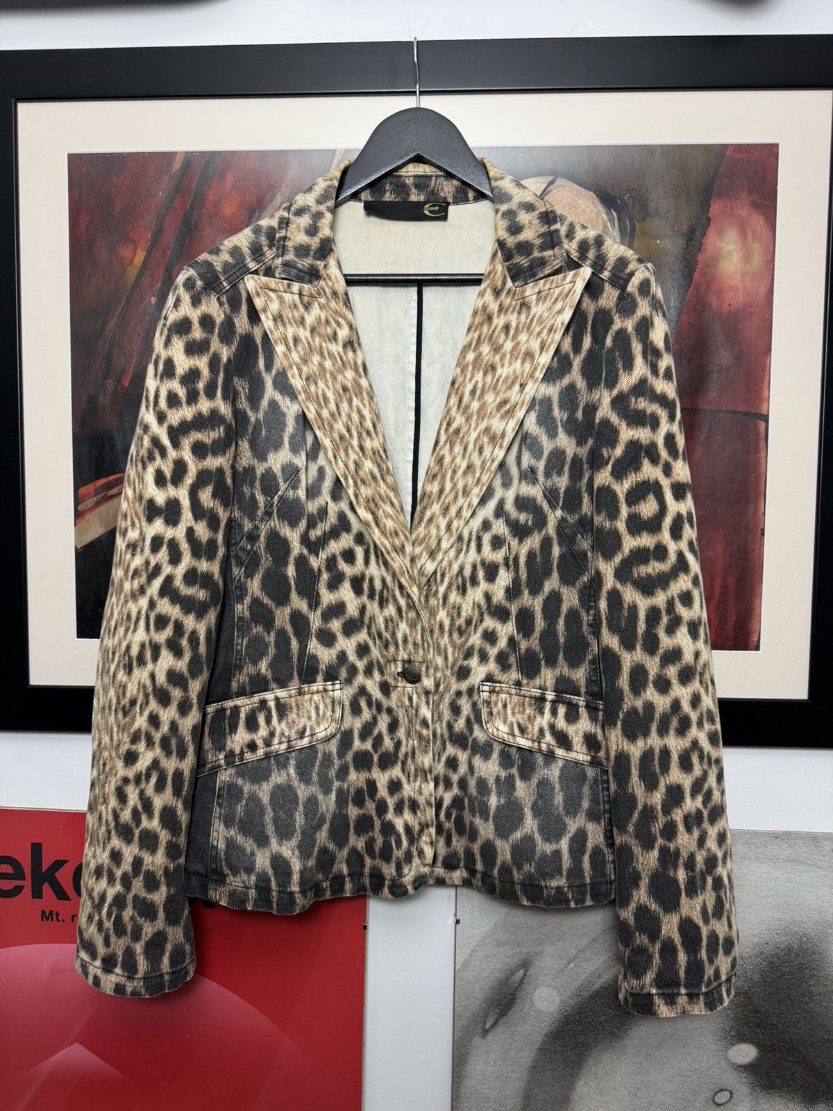 Just Cavalli Just Cavalli Vintage Y2K Blazer Jacket Animal Leopard Print Size L / US 10 / IT 46 - 1 Thumbnail