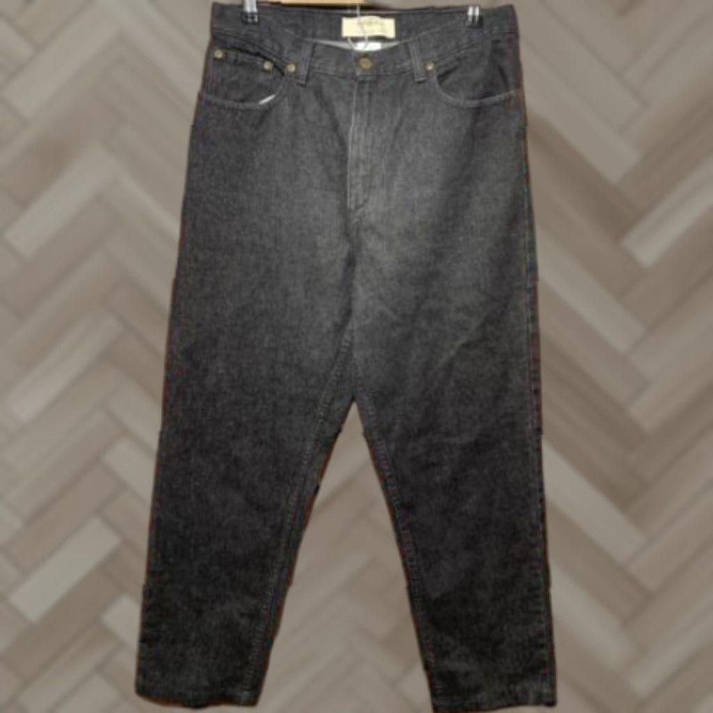 Vintage VINTAGE LL Bean Double L Natural Fit BLACK Jeans High Rise Mom Jean 12T TALL Size 34" / US 12 / IT 48 - 1 Thumbnail
