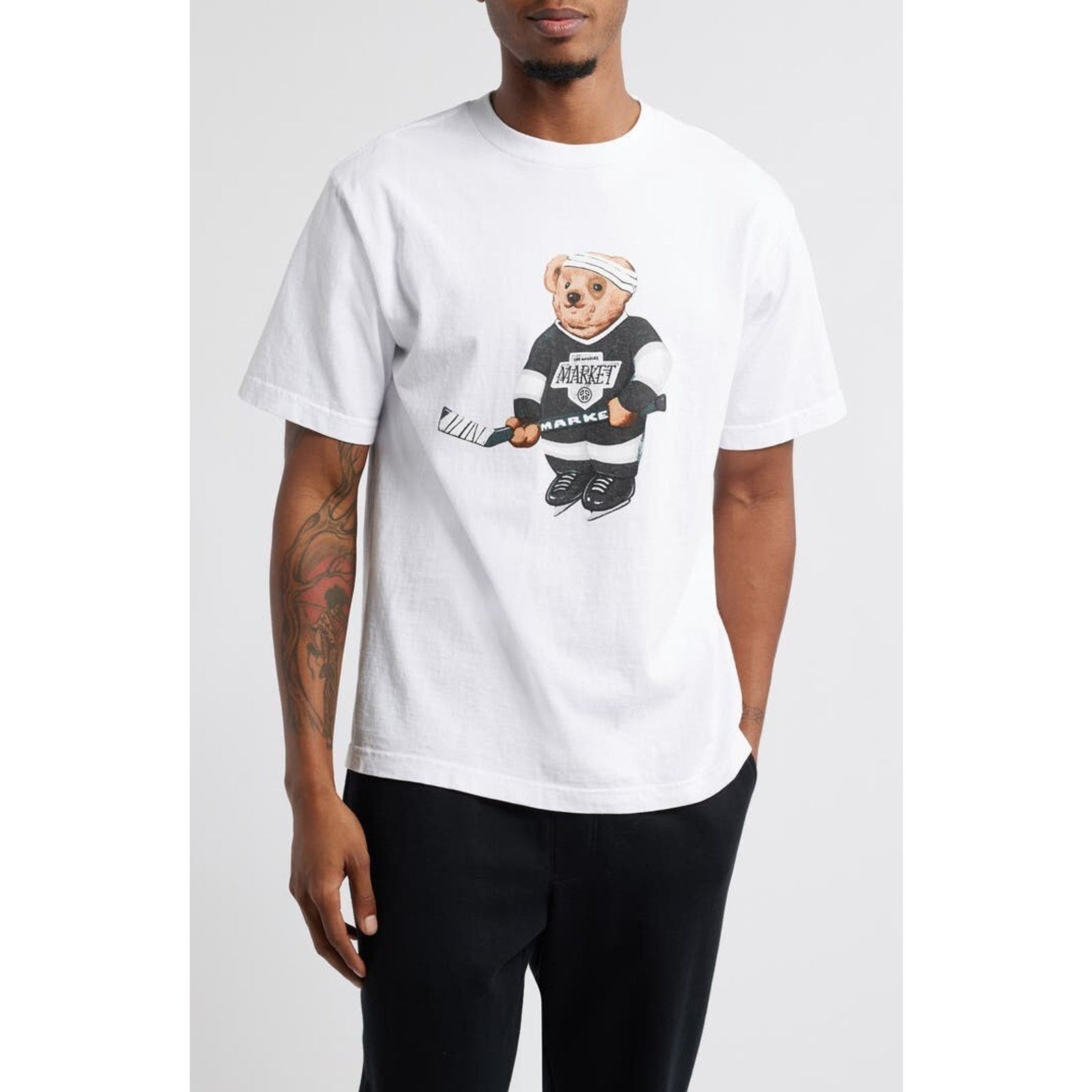 Market Chinatown Market Studios Hockey Bear Graphic T-Shirt L Size US L / EU 52-54 / 3 - 1 Thumbnail