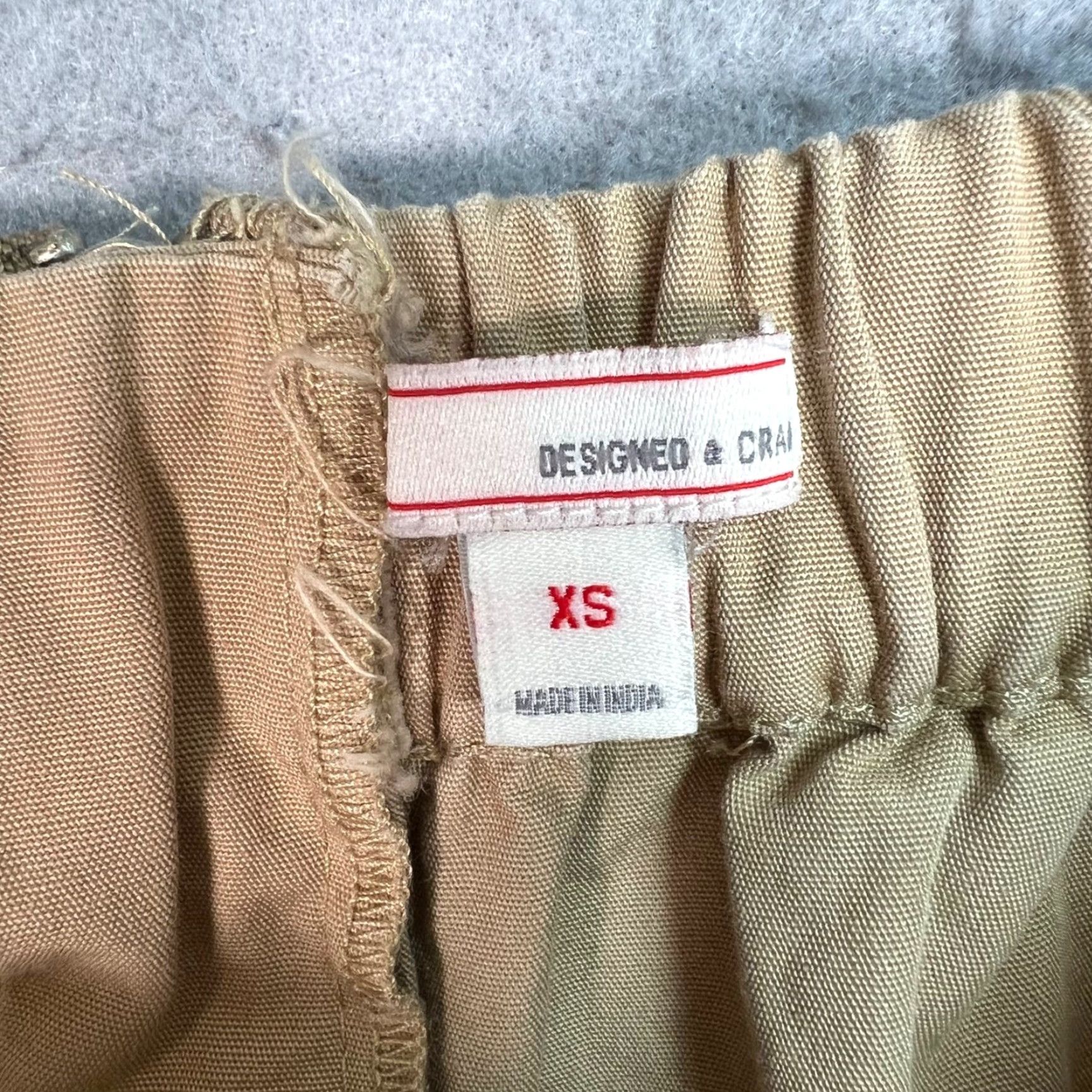 Gap VINTAGE Gap Skirt Women's XS Tan A-Line 100% Cotton Knee Length Pull On Size 26" / US 2 / IT 38 - 3 Thumbnail