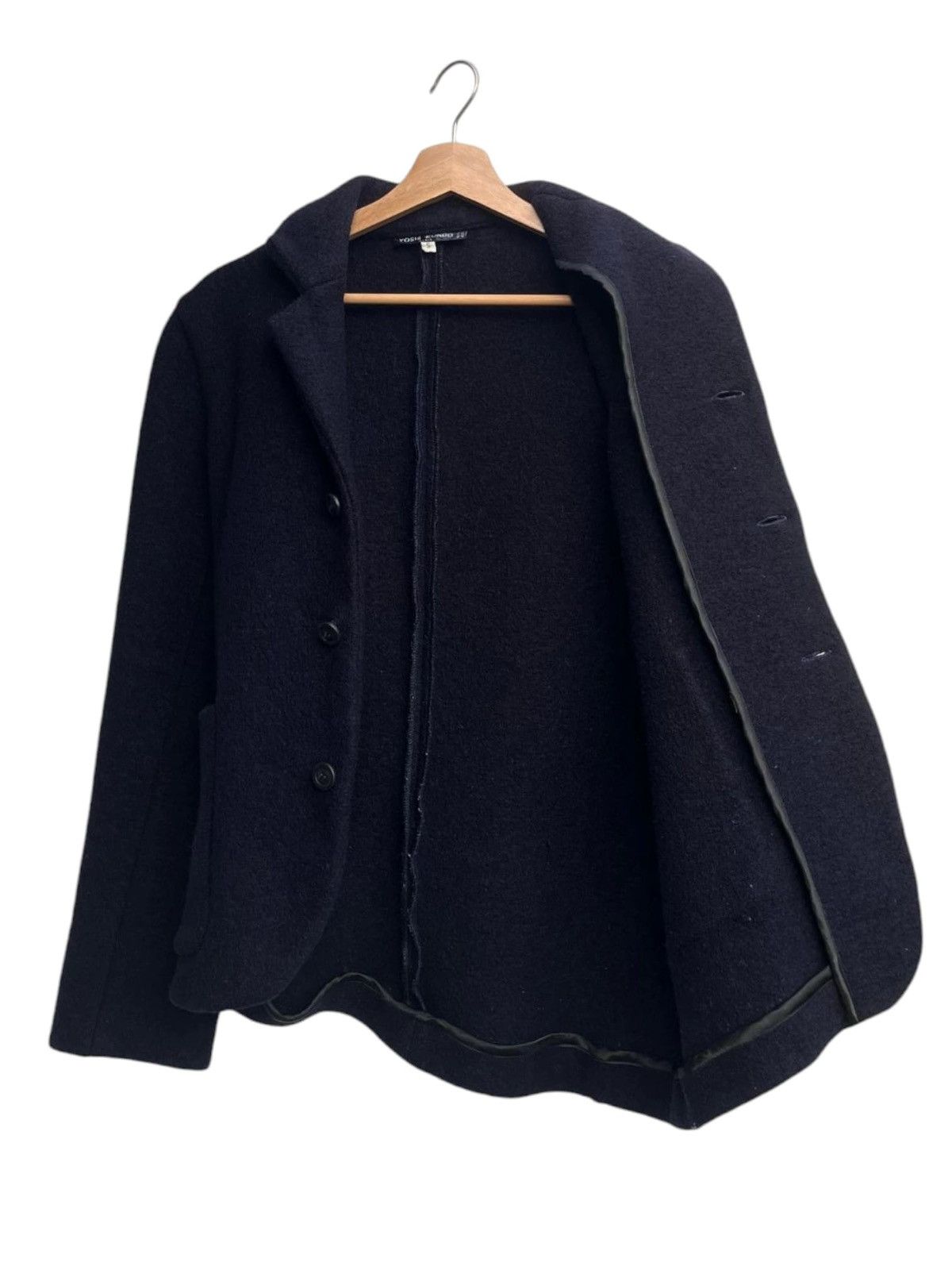 Designer × Issey Miyake Yoshi Kondo Asymmetrical Cut Wool Jacket Made in France Size S / US 4 / IT 40 - 3 Thumbnail