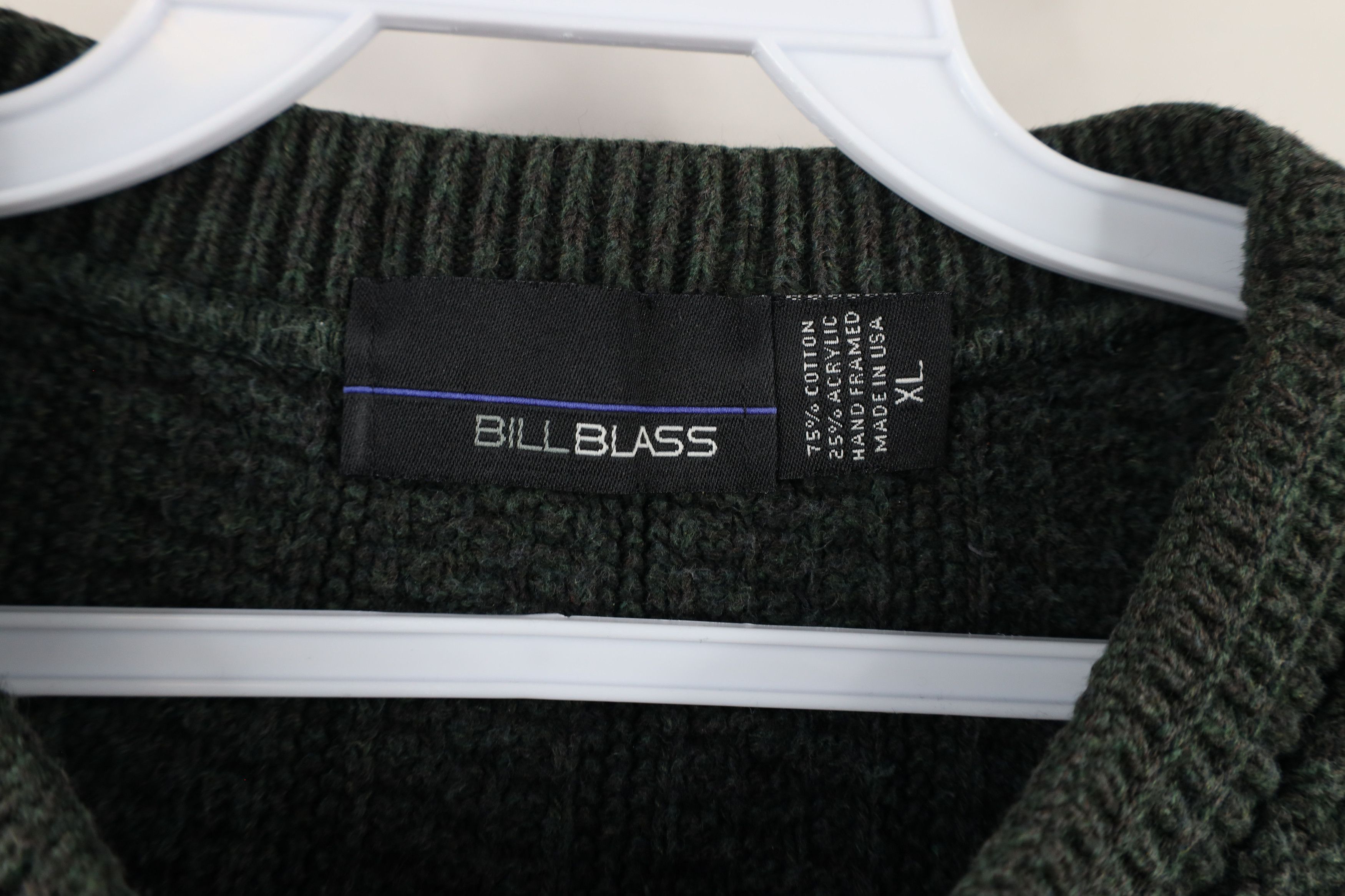 Vintage Vintage 90s Streetwear Knit Crewneck Sweater Green USA Size US XL / EU 56 / 4 - 4 Thumbnail