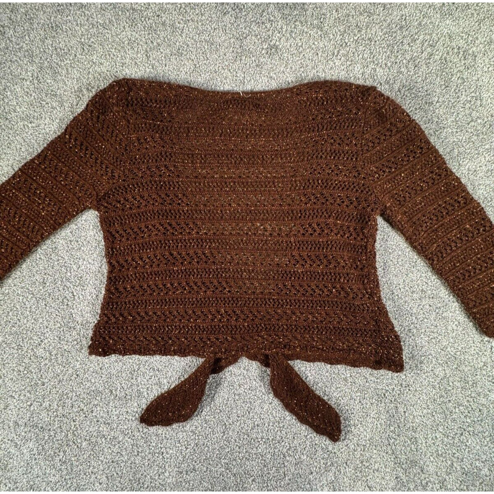 Faded Glory Faded Glory Cardigan Womens Large Crocheted Vintage Sweater Size L / US 10 / IT 46 - 10 Thumbnail