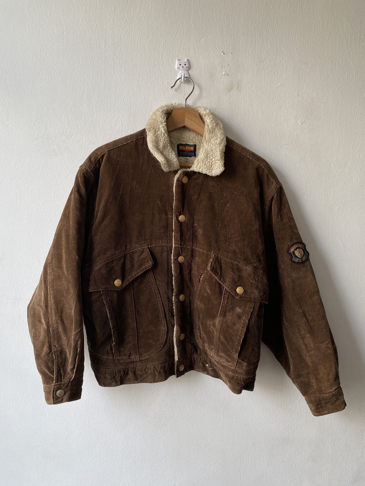 Big John × Vintage 1990s - Vintage Big John Corduroy Sherpa Lining Jacket Size US M / EU 48-50 / 2 - 3 Thumbnail