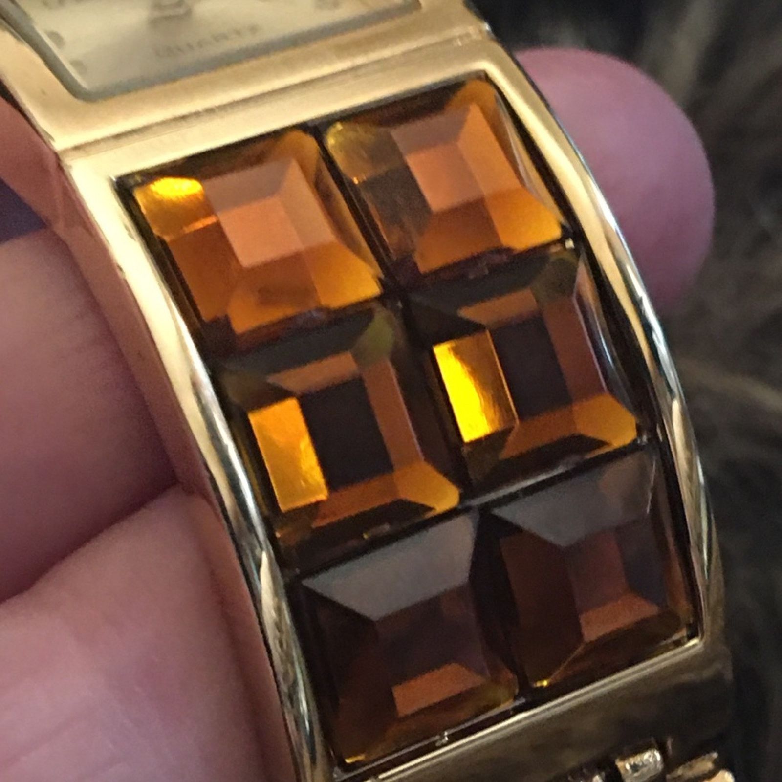Jewelry Peck & Peck brown topaz stone cuff watch Size ONE SIZE - 6 Thumbnail