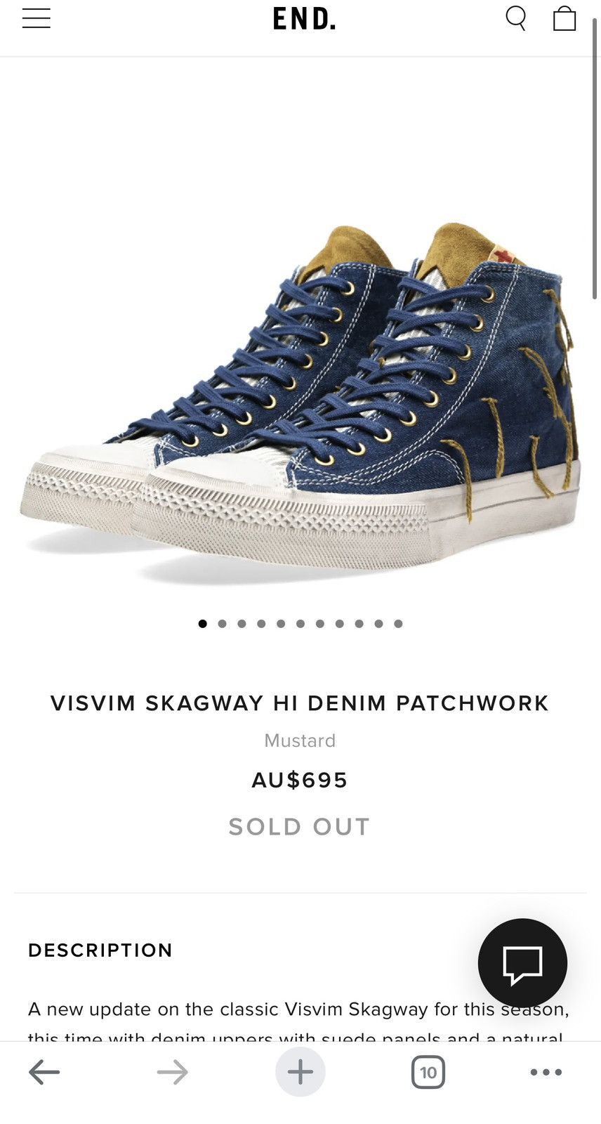 Visvim Visvim Skagway Hi Denim Patchwork Folk （indigo）us8.5 Size US 8.5 / EU 41-42 - 2 Thumbnail