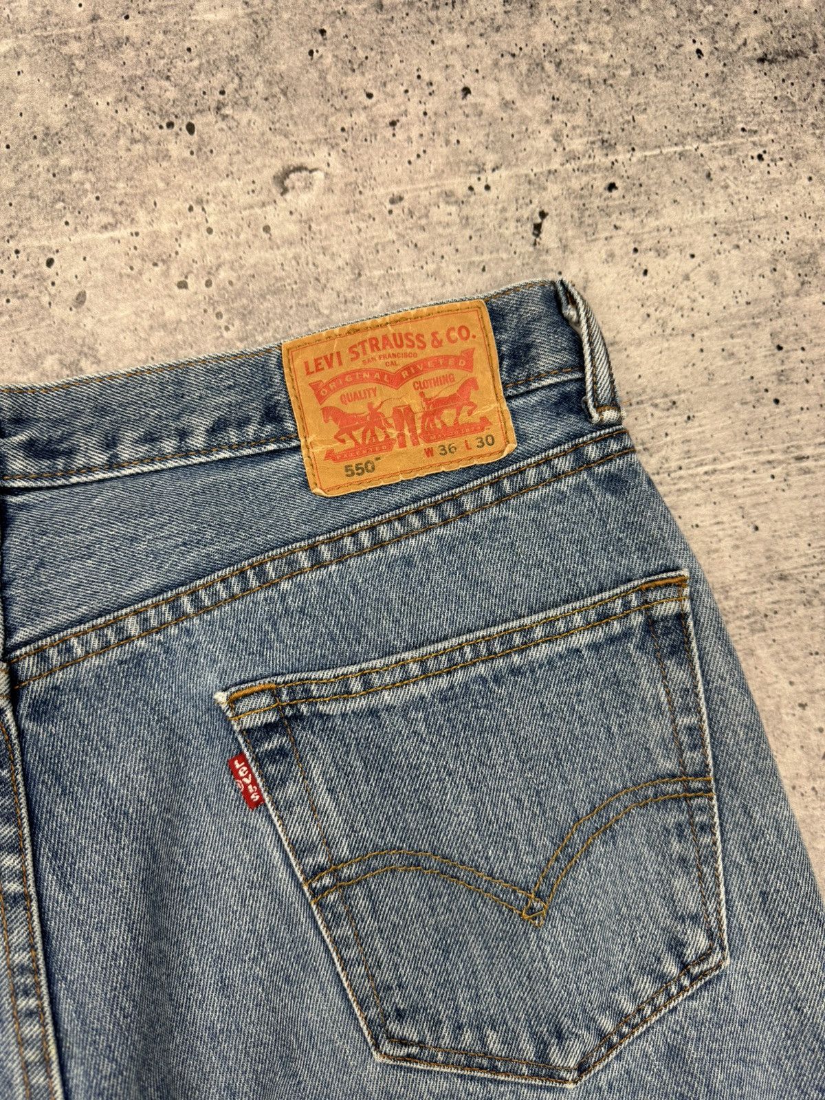 Levi's × Levi's Vintage Clothing × Vintage Vintage Levi’s 550 501 Blue Stonewashed Denim Jeans Trousers Size US 36 / EU 52 - 19 Thumbnail