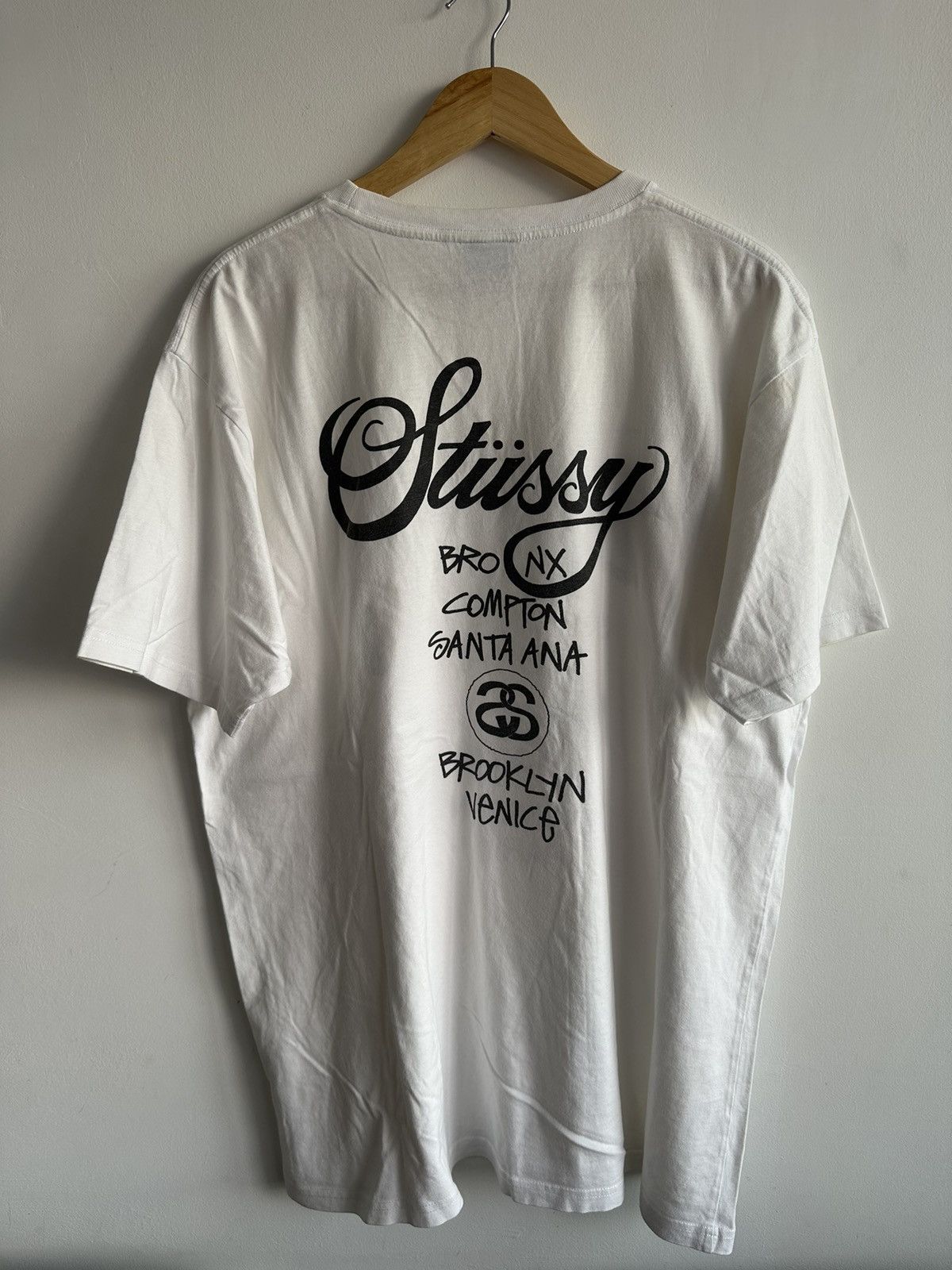 Japanese Brand × Stussy Stussy Worldwide Tour Streetwear Rare size XL Tshirt Size US XL / EU 56 / 4 - 2 Thumbnail