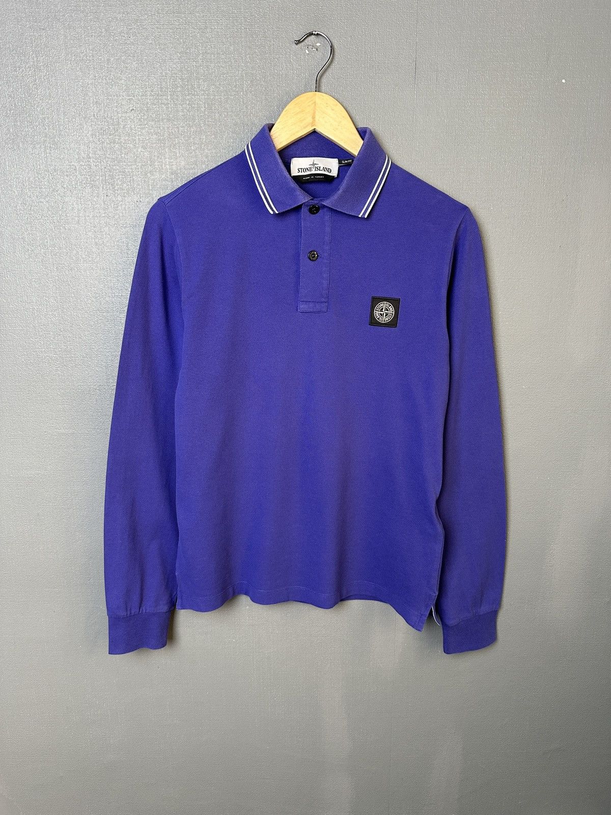 Stone Island STONE ISLAND Patch Program Long Sleeve Polo Shirt Purple S Size US S / EU 44-46 / 1 - 1 Thumbnail