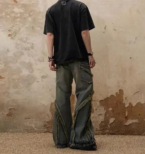 Japanese Brand Retro Soul Heavy Fringe Raw Edge Jeans Size US 30 / EU 46 - 4 Thumbnail