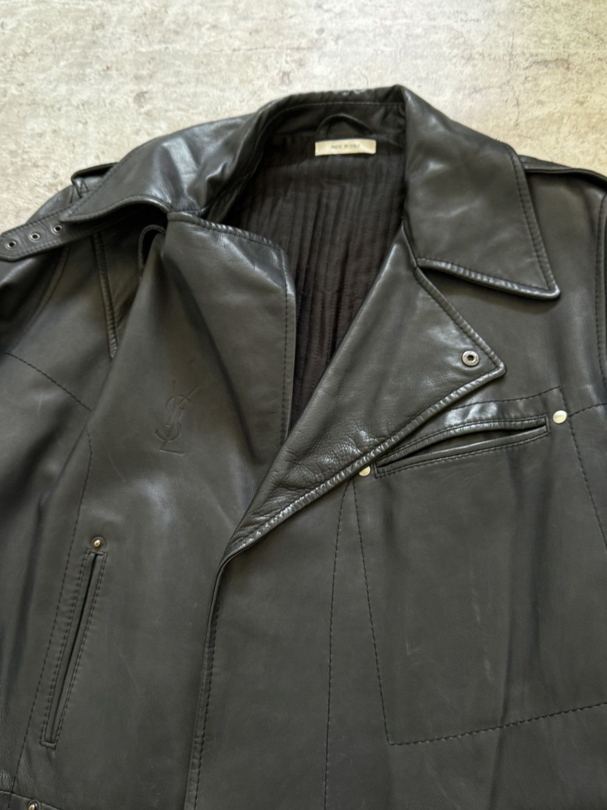 Tom Ford YSL Yves Saint Laurent leather trench coat Size US L / EU 52-54 / 3 - 7 Thumbnail