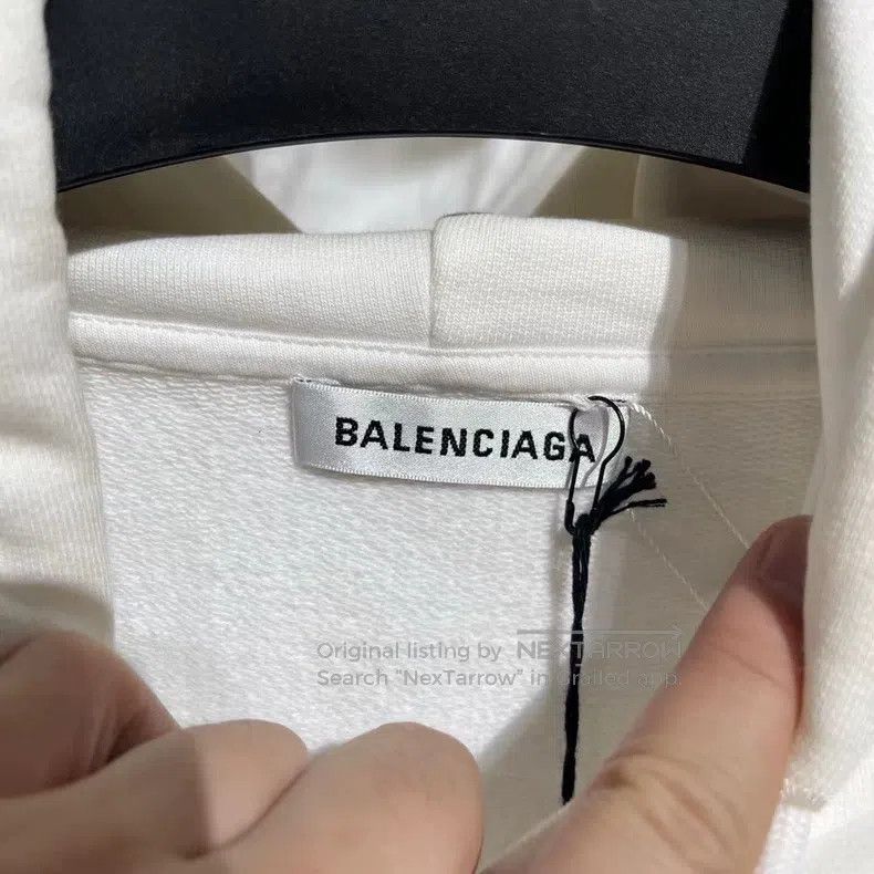 Balenciaga Balenciaga White hoodie logo sweatshirt, size XS Size US XS / EU 42 / 0 - 3 Thumbnail