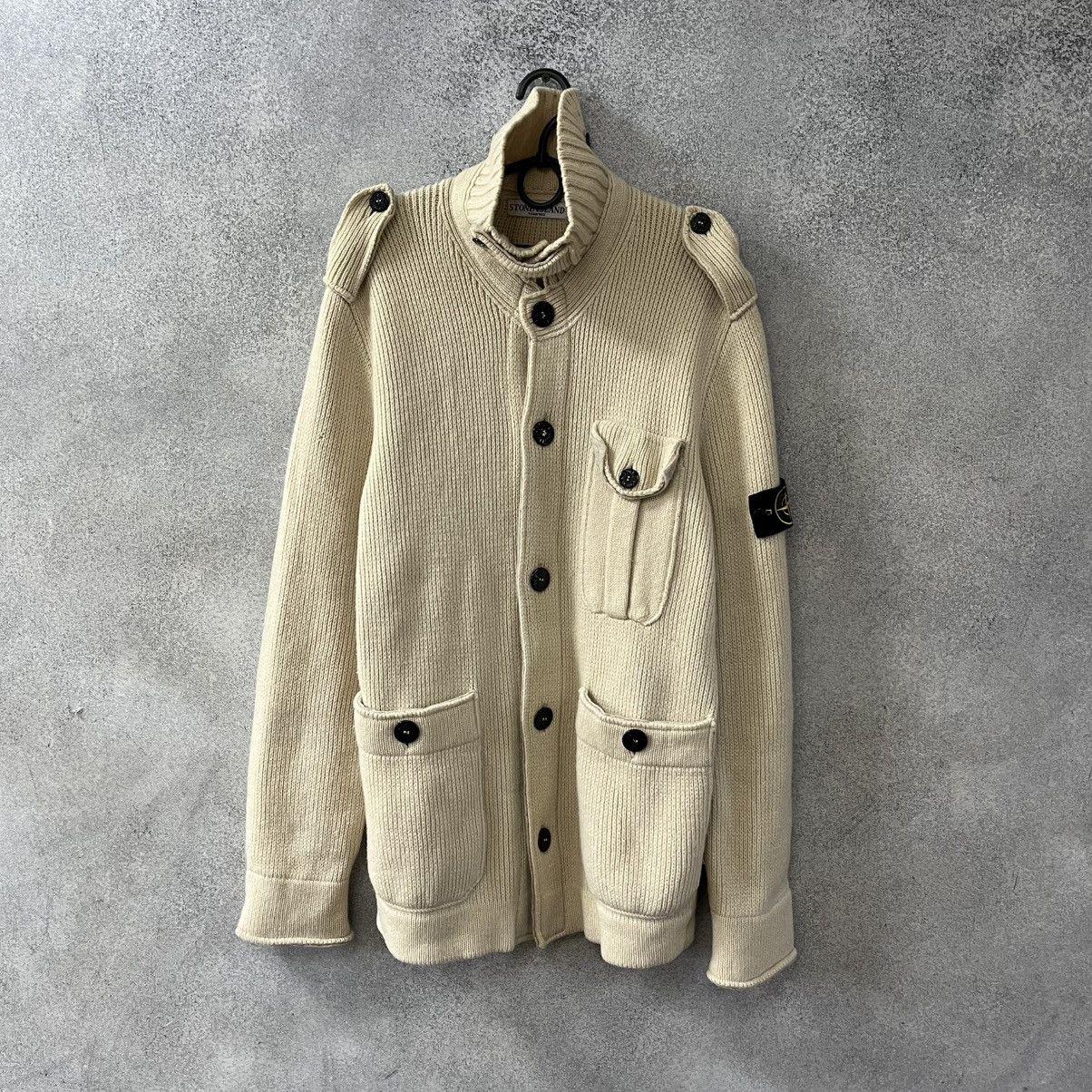 Stone Island Stone Island Cardigan Knit Wool Sweater Jacket Size XL Size US XL / EU 56 / 4 - 1 Thumbnail