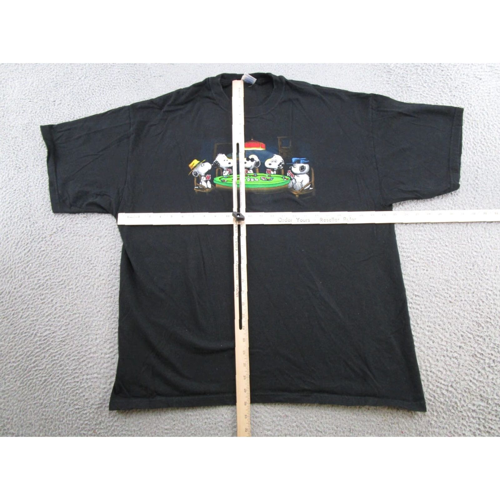 Peanuts VINTAGE Peanuts T-Shirt Graphic Print Snoopy Poker Dogs 2XL Black Cotton Men 90s Cartoon Gaming Shirts Mens Size US XXL / EU 58 / 5 - 6 Thumbnail