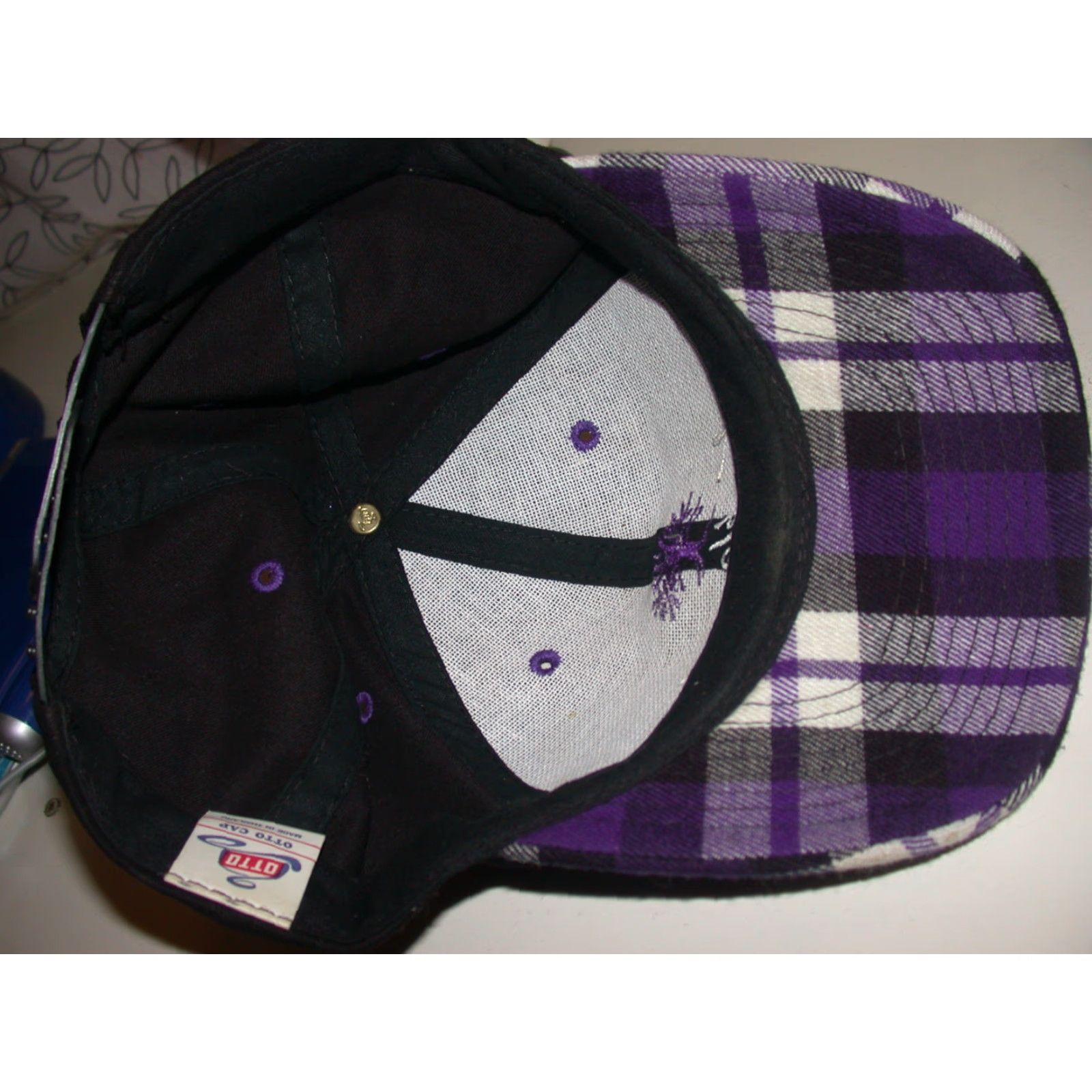 Vintage Cracklewood Golf Course Hat Cap Black Adjustable Snapback Otto Men Cotton Blend Plaid Bill Nice Public Size ONE SIZE - 3 Thumbnail