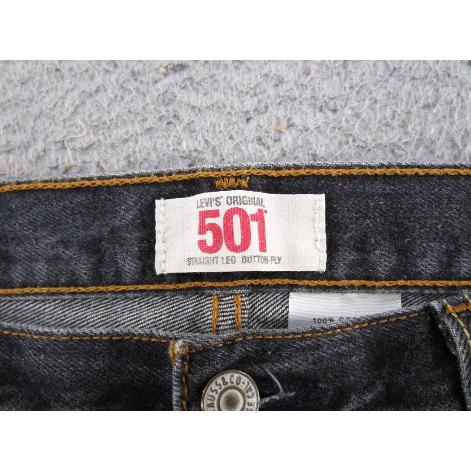 Levi's Vintage Levi's 501 Jeans Black 36x30 Button Fly Straight 34x28 Men Regular Denim Cotton Jeans Y2K Mens Black Size US 36 / EU 52 - 4 Thumbnail