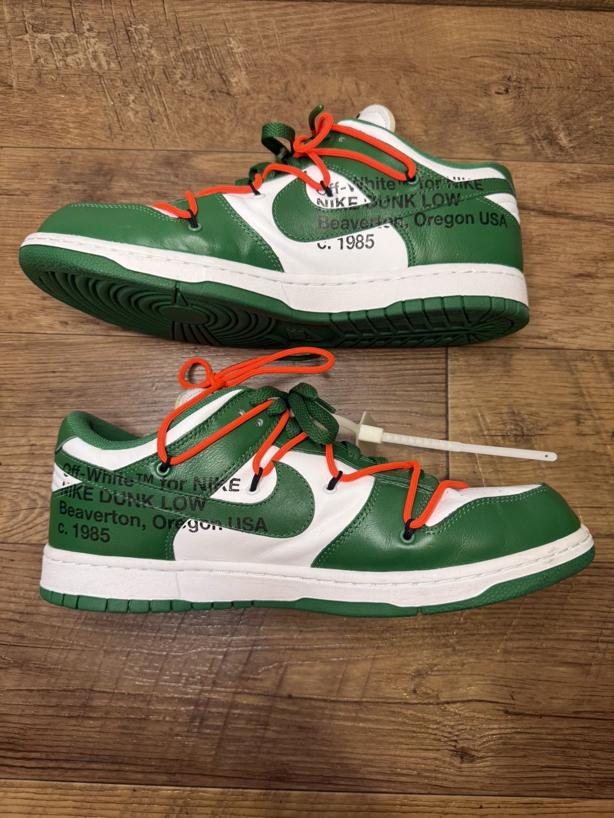 Nike × Off-White Nike Dunk Low Off-White Pine Green Size US 13 / EU 46 - 3 Thumbnail