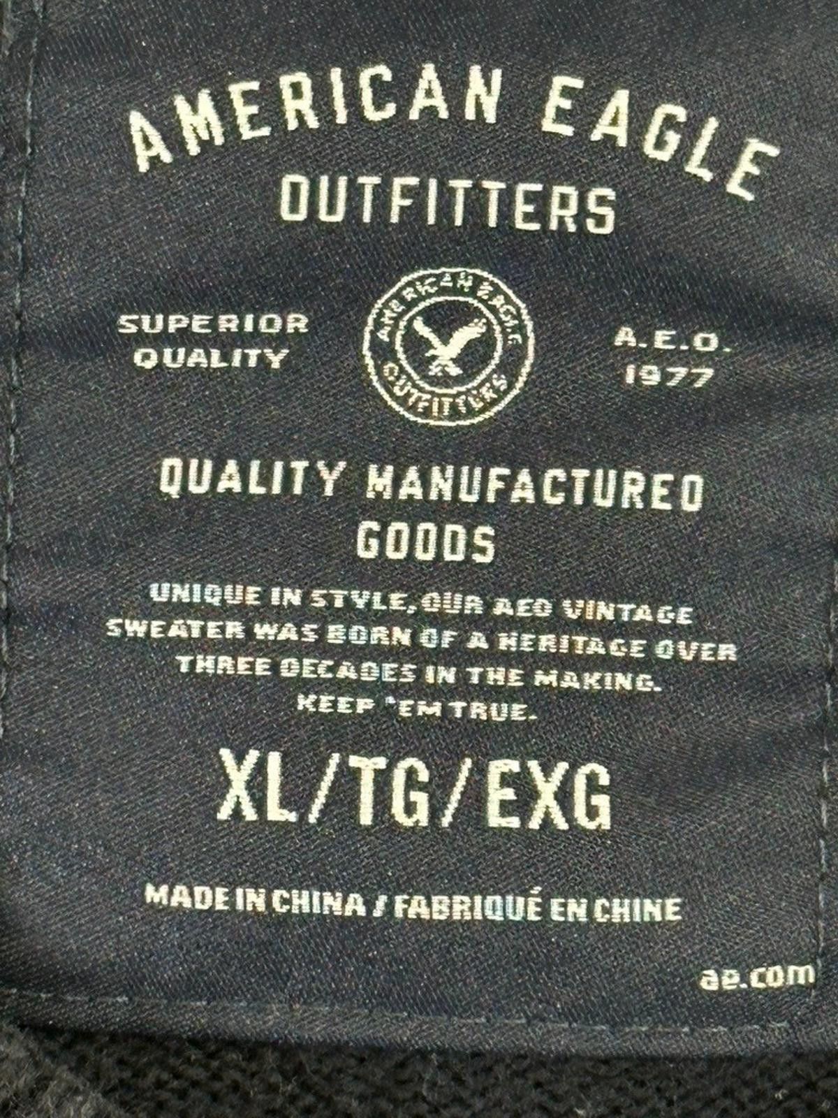 American Eagle Outfitters American Eagle 100% Cotton Long Sleeve Sweater Blue Men XL Size US XL / EU 56 / 4 - 8 Thumbnail