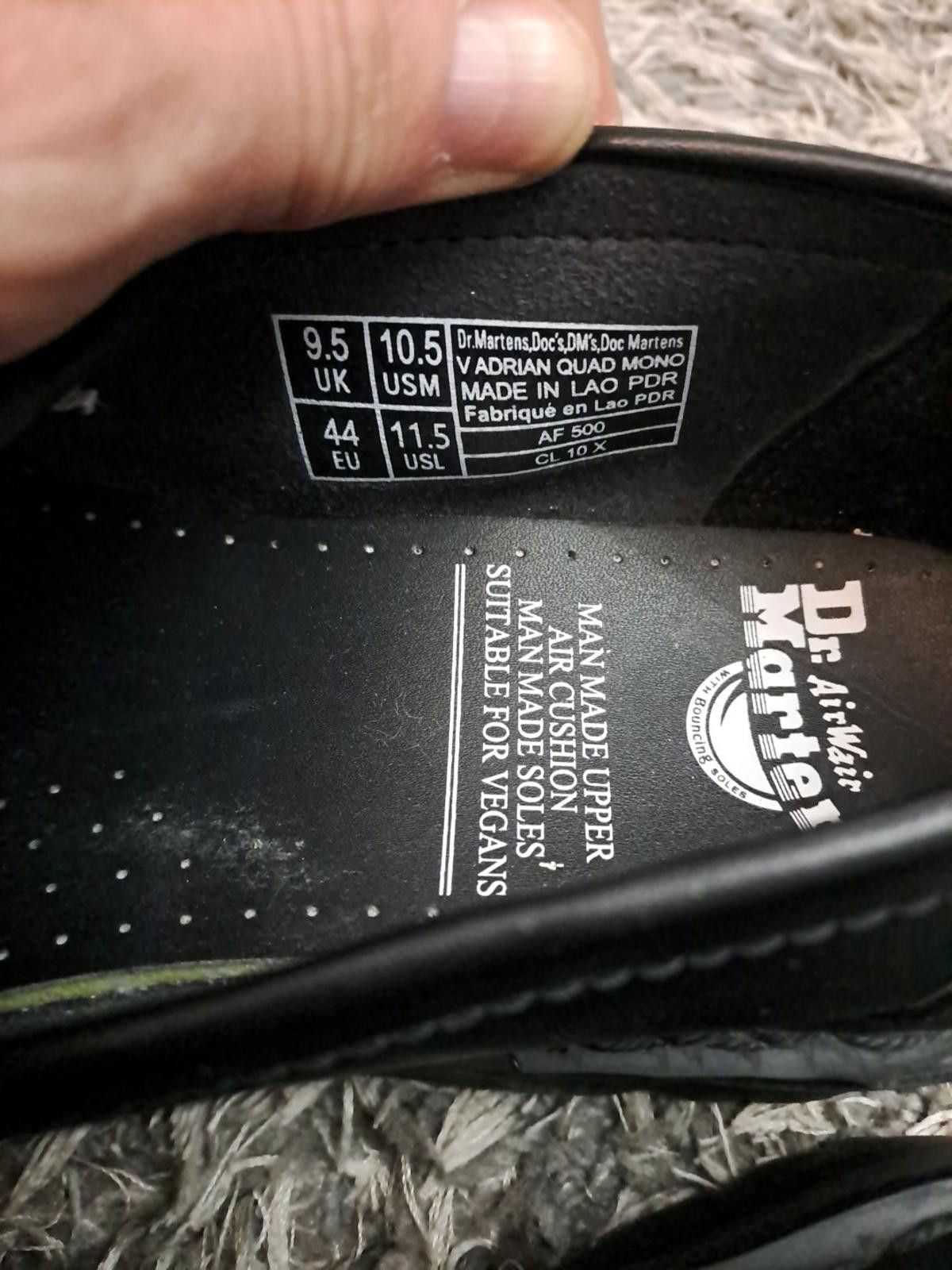 Dr. Martens Dr Martens Adrian Vegan Quad Black Smooth Shoes Uk 9.5 Size US 10.5 / EU 43-44 - 9 Thumbnail